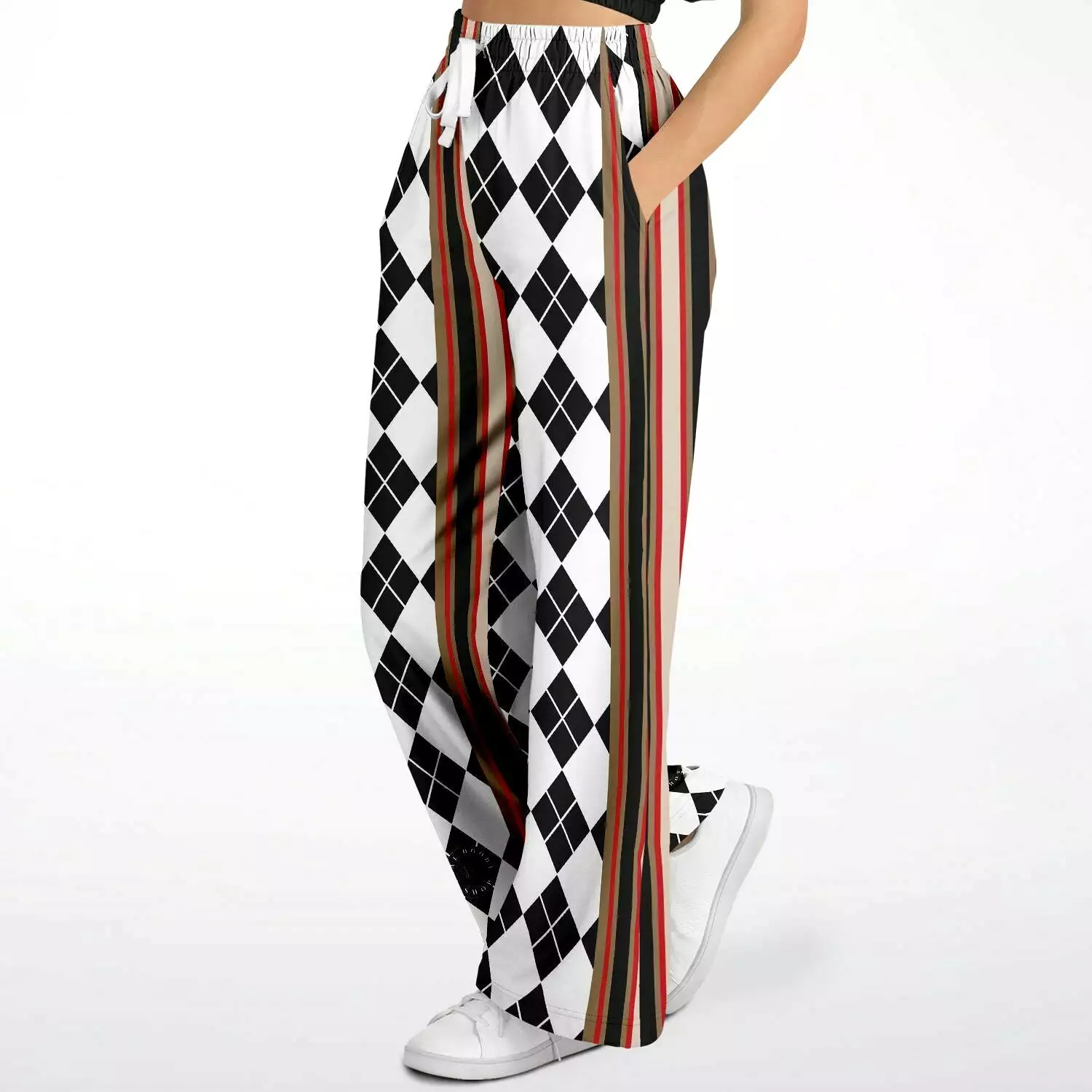 Argyle Me Eco-Poly Stretchy Phat Bellbottoms