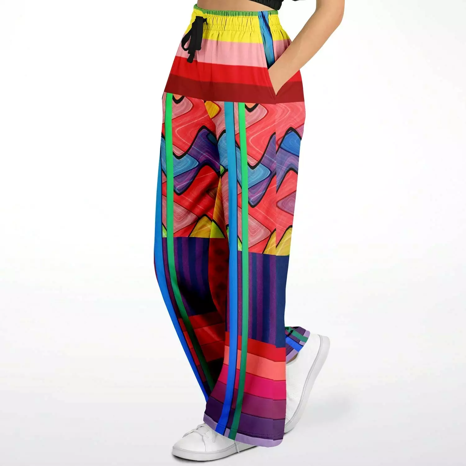 Atomic Rainbow Eco-Poly Stretchy Phat Bellbottoms