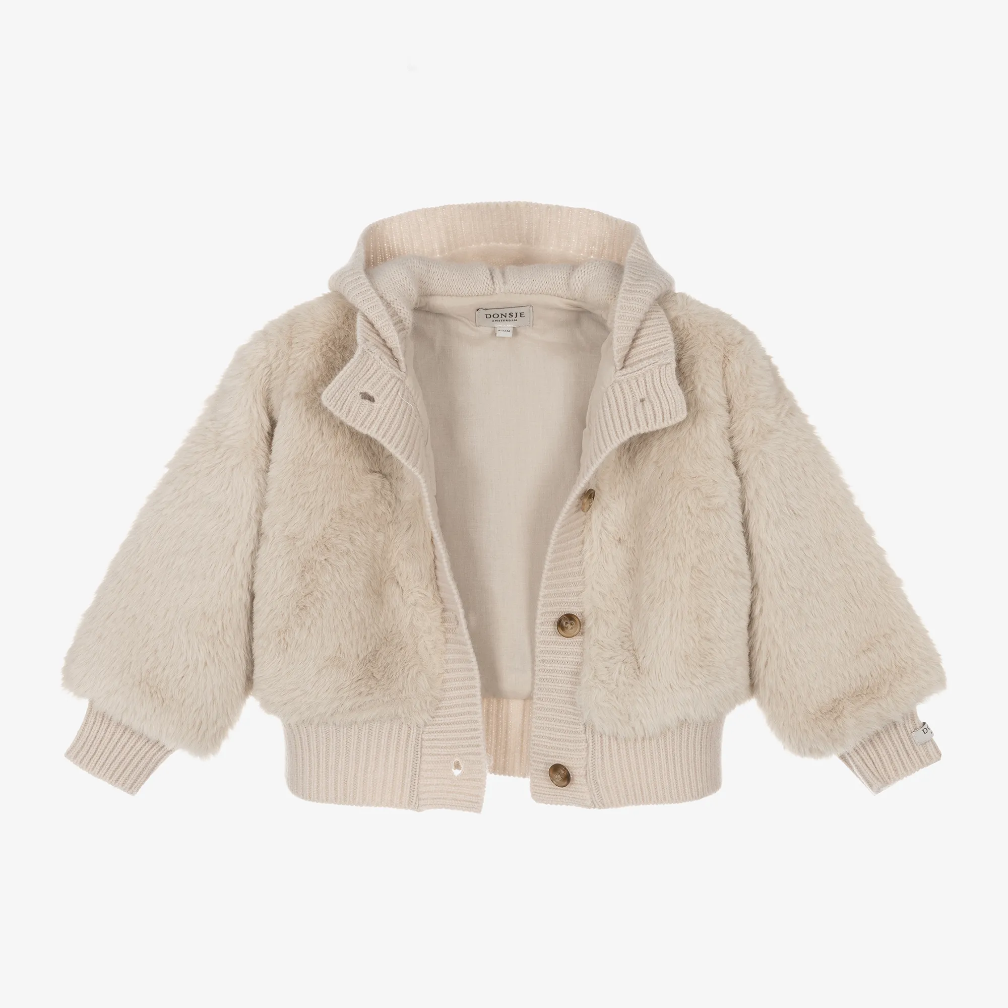 Beige Faux Fur Jacket