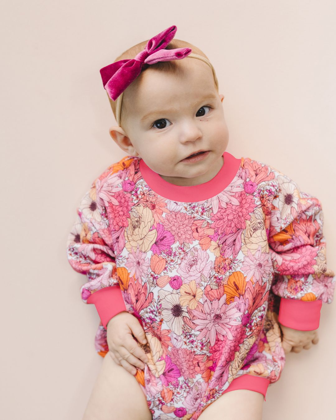 Bubble Romper | Pink Flowers