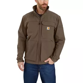 'Carhartt' Men's Super Dux Relaxed Fit Lightweight Mock Neck Jacket-Level 1 Warm Rating - Coffee