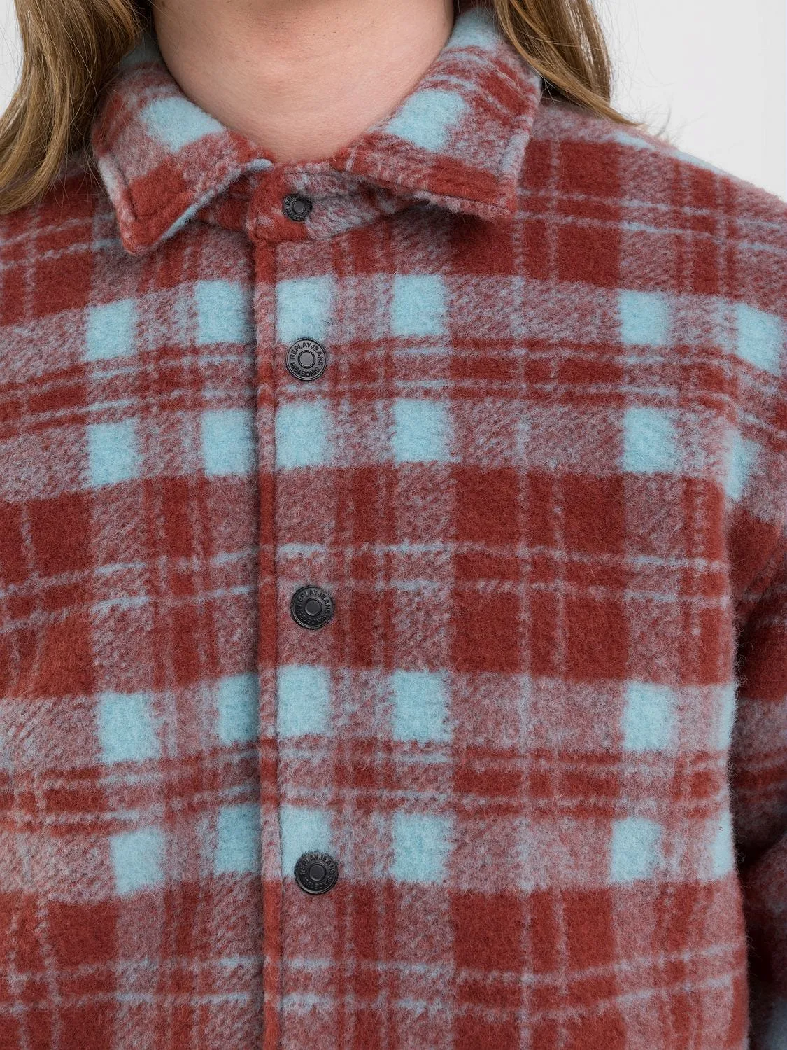 CHEQUERED WOOL SHIRT JACKET