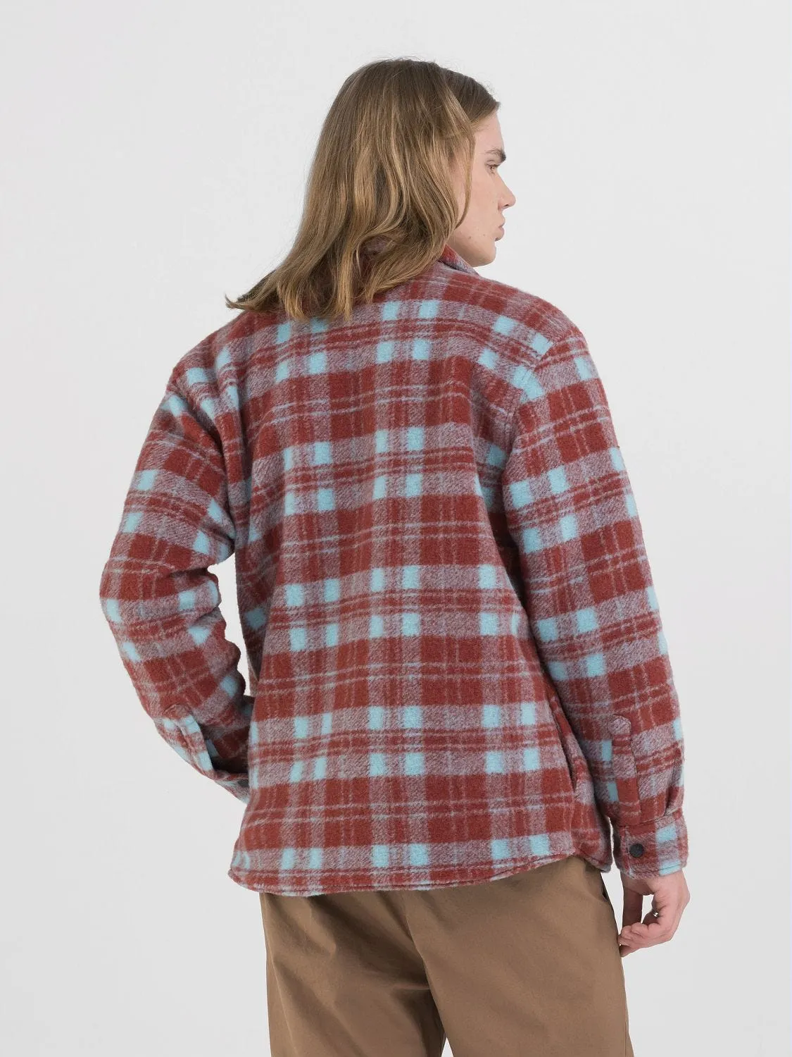 CHEQUERED WOOL SHIRT JACKET