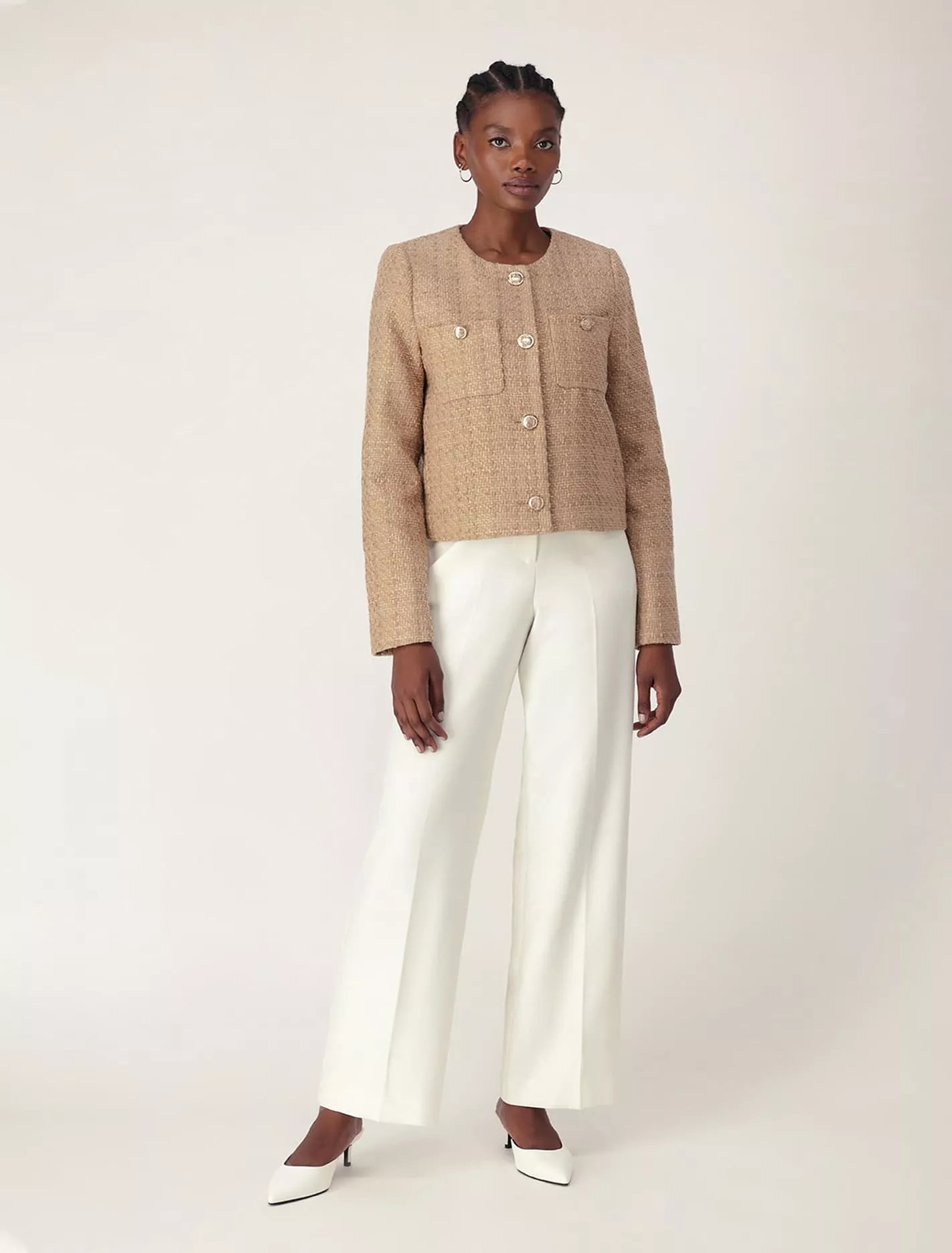 Chrissy Crop Boucle Jacket