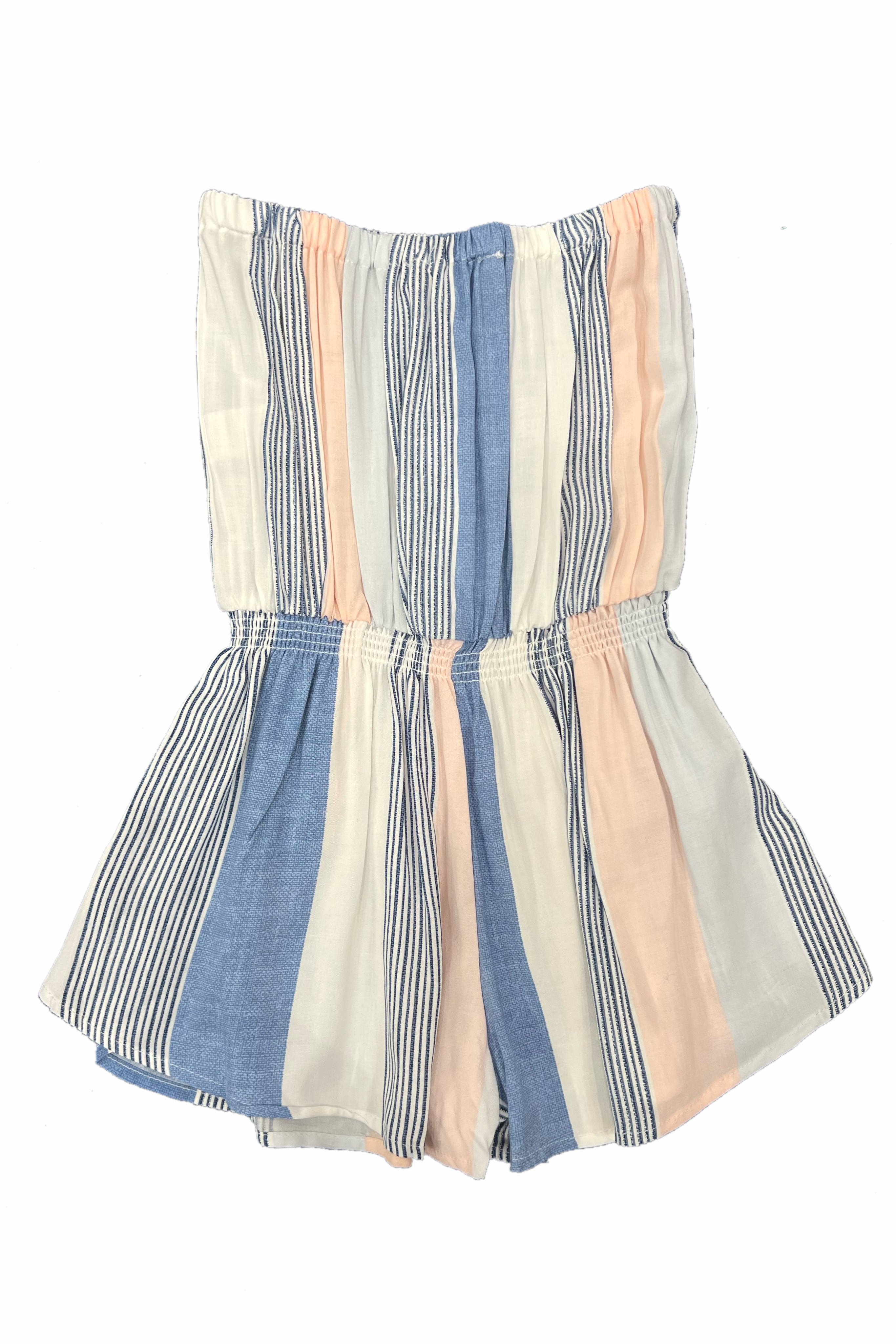 Clearwater stripe tube romper