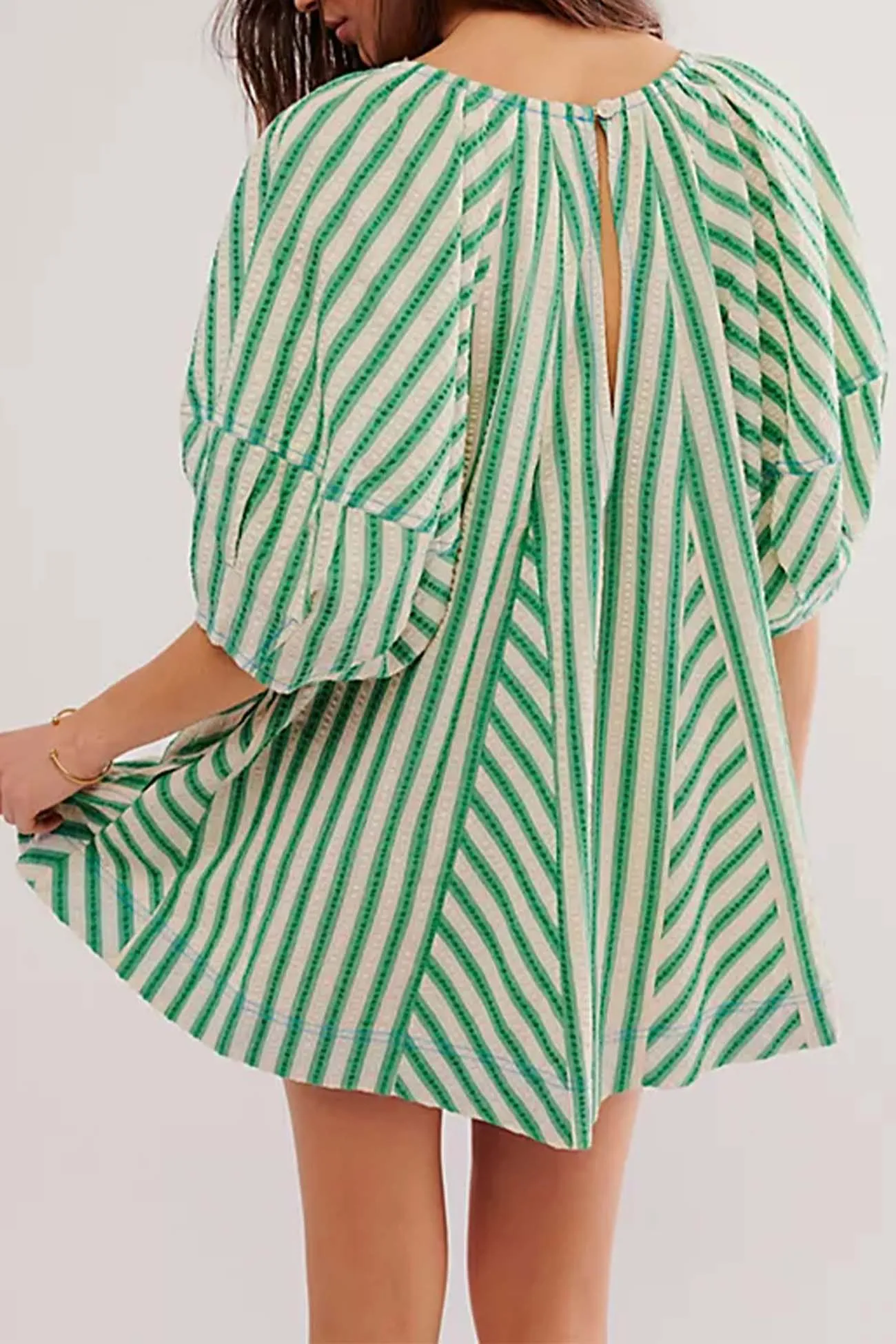 Contrast Stripe Drawstring Rompers