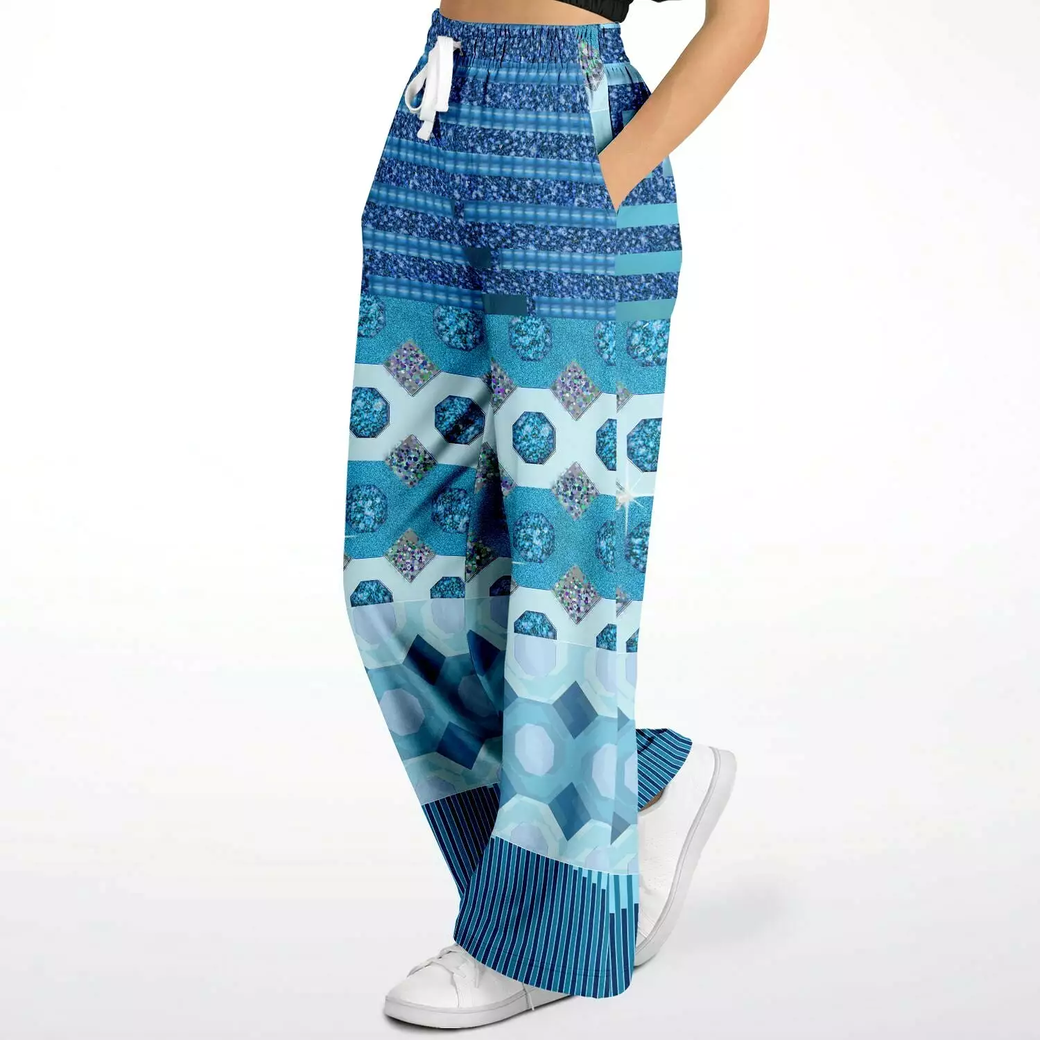 Cte d'Azur Eco-Poly Stretchy Phat Bellbottoms