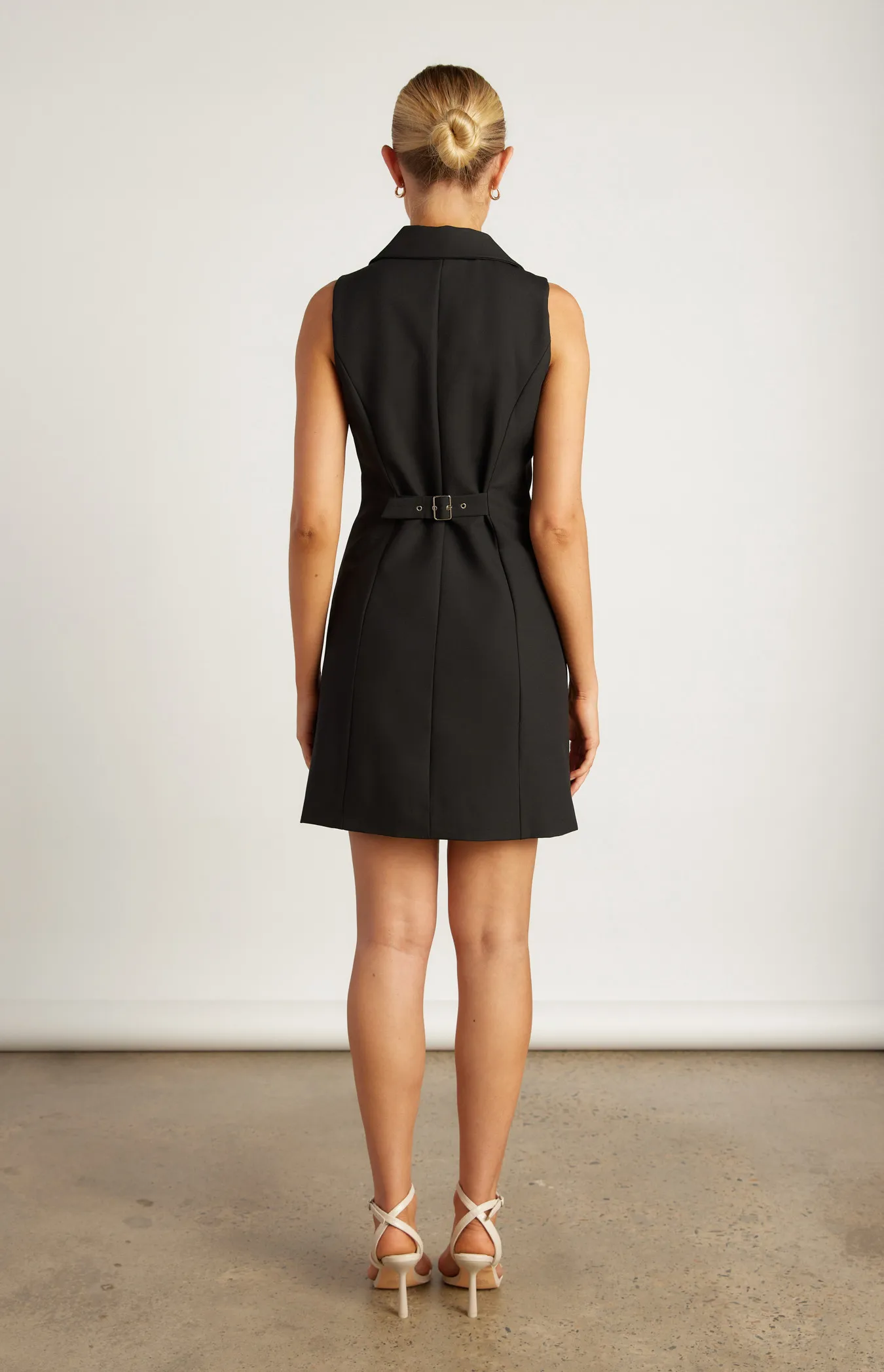 Double Breasted Front Pocket Detail Blazer Dress (WDR751B)