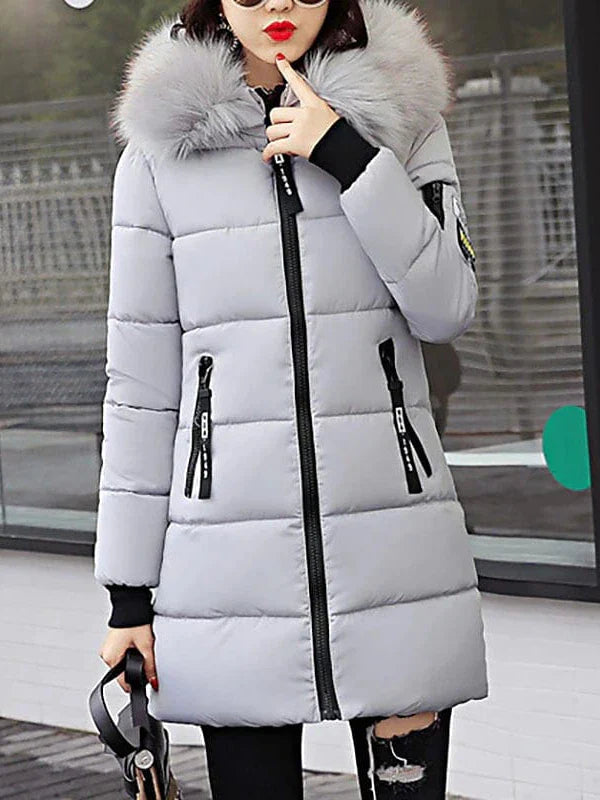 Elegant Double Breasted Wool Blend Winter Jacket for Women