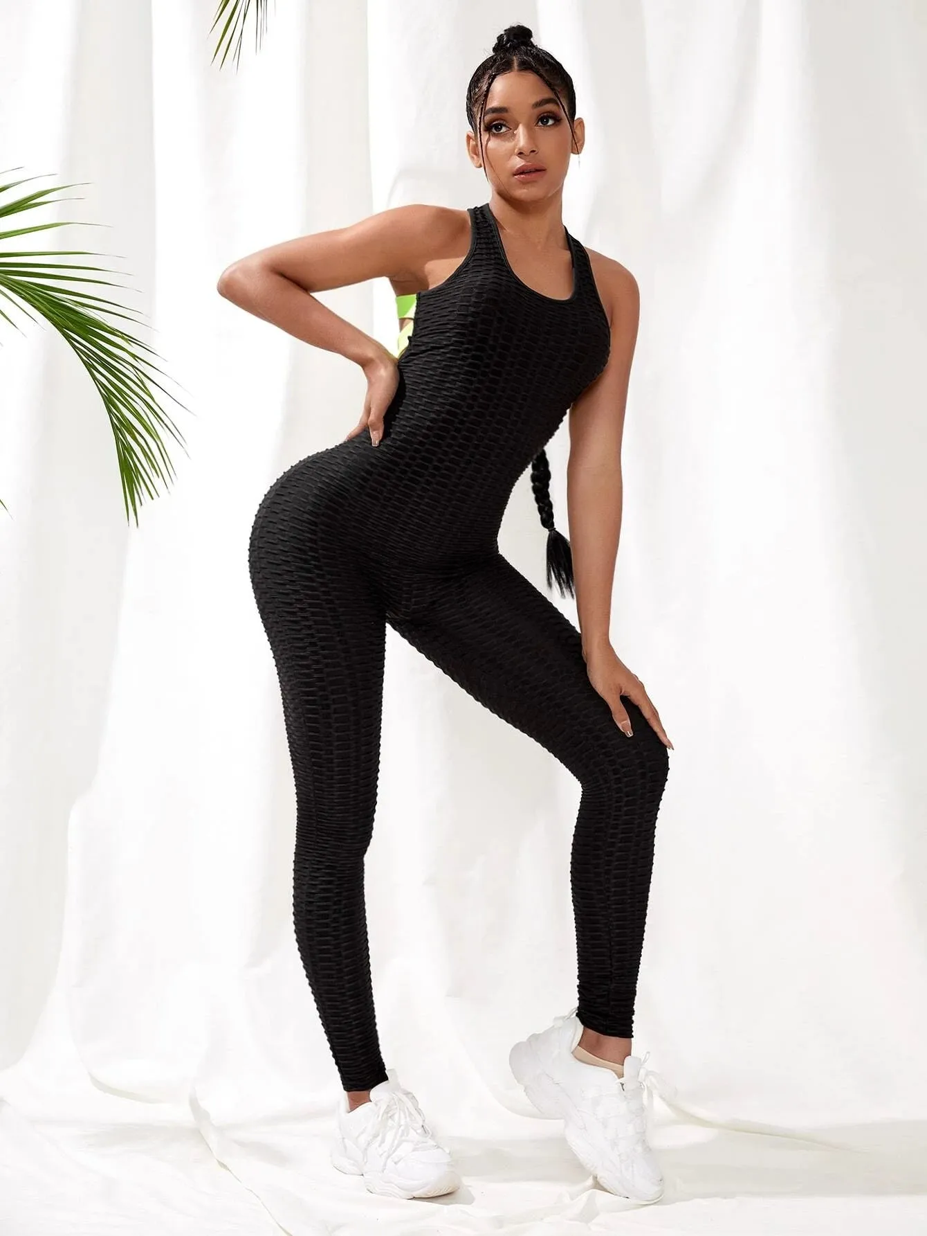 Faith Honeycomb Textured Jumpsuits