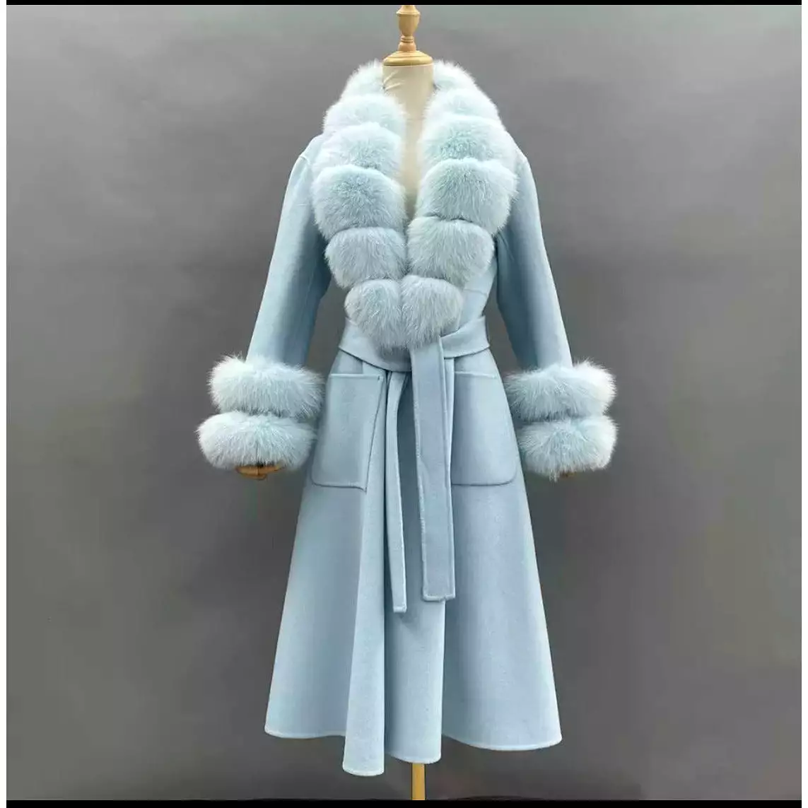 Fox Fur Collar Wool Jackets