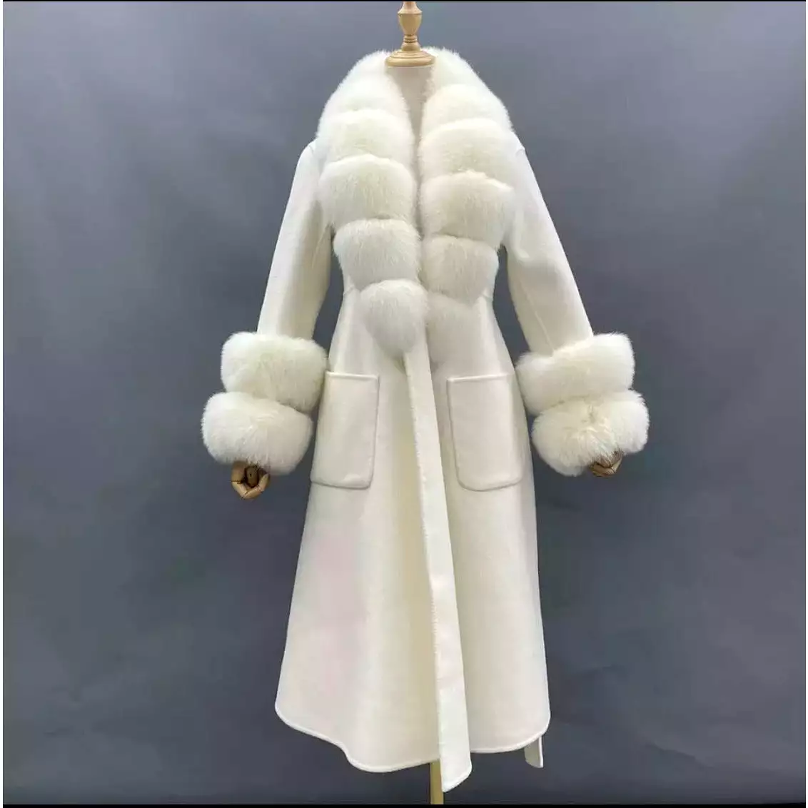 Fox Fur Collar Wool Jackets