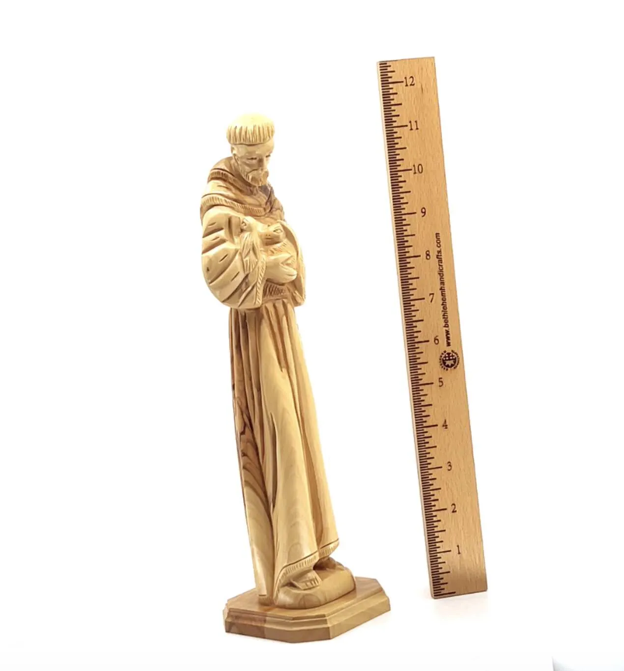 Francis of Assisi, Patron Saint of Ecology, 11.4 Tall Carved Statue