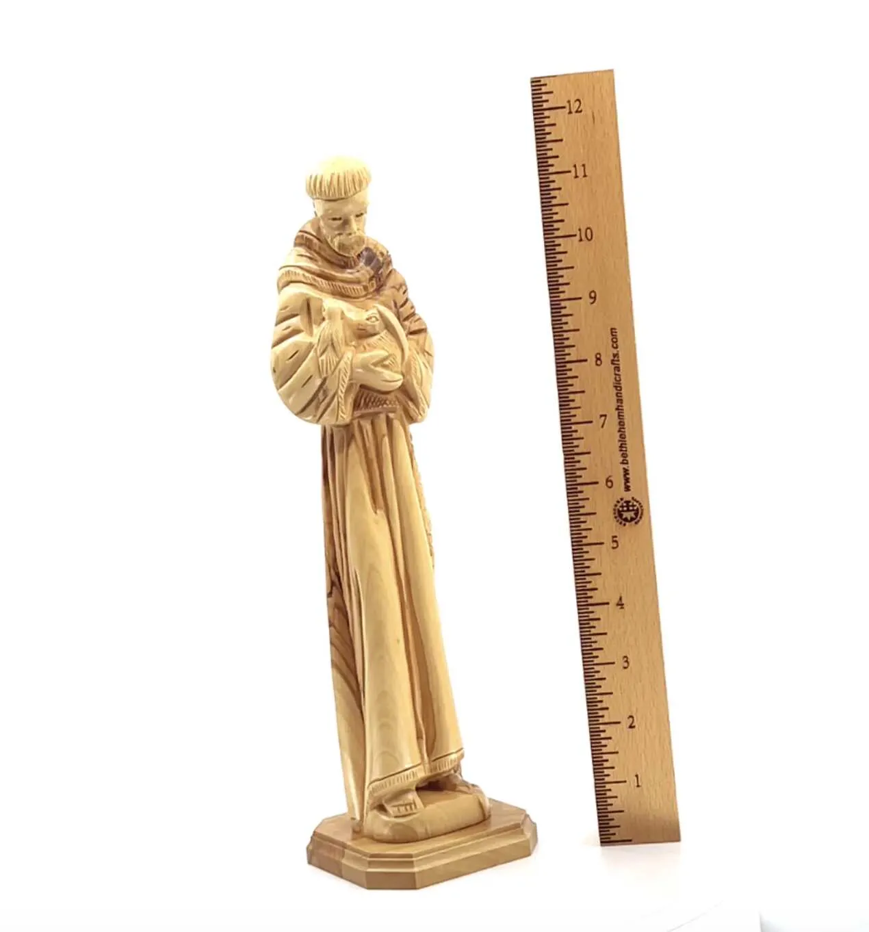 Francis of Assisi, Patron Saint of Ecology, 11.4 Tall Carved Statue