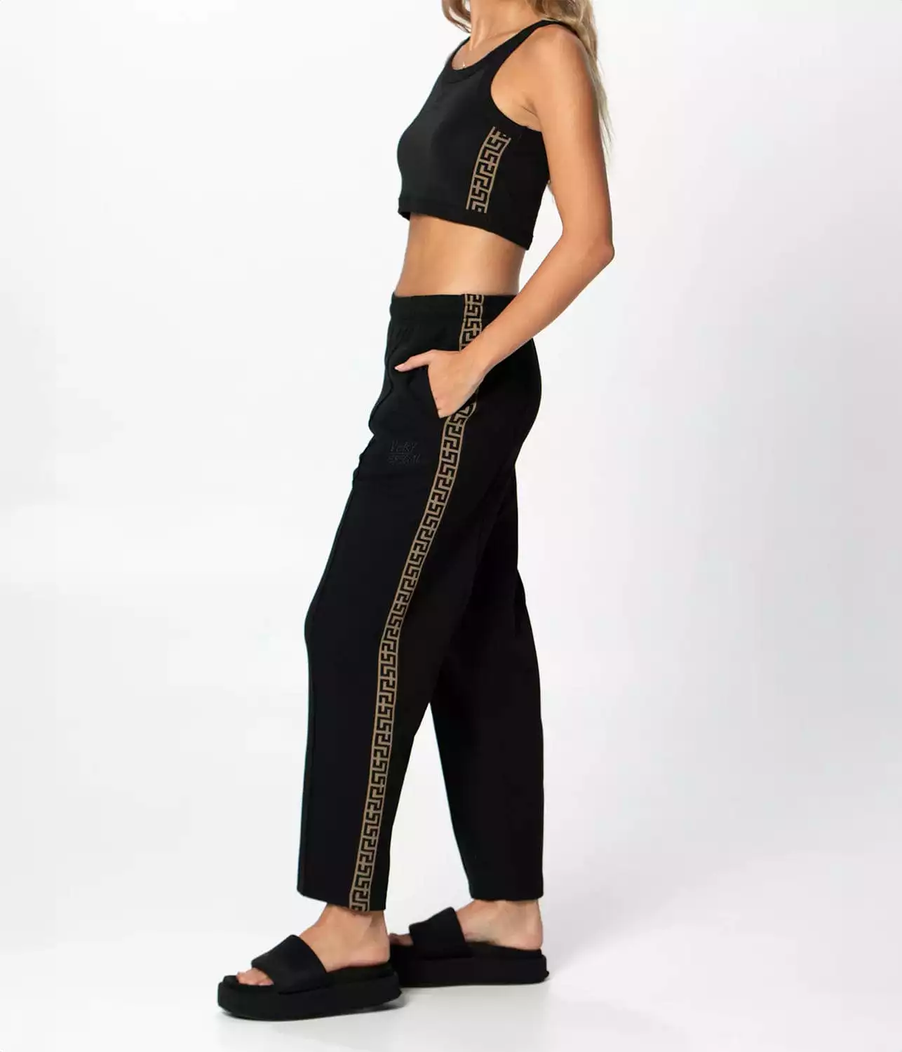 GEO TRACK PANTS- BLACK