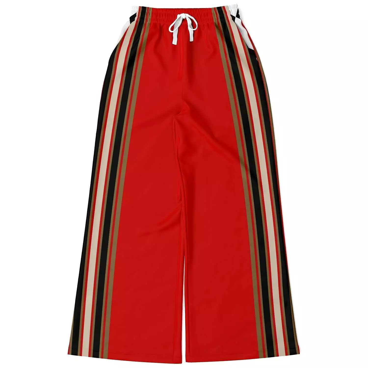 Gold Line Red Eco-Poly Stretchy Phat Bellbottoms