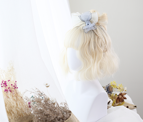 HARAJUKU LOLITA MILK WHITE SHORT CURLS WIG BY31013