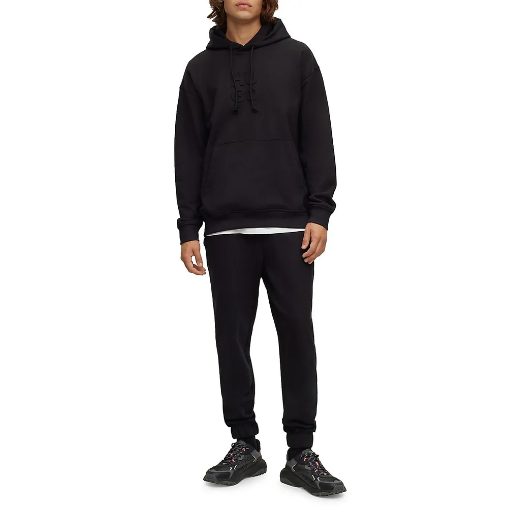 HUGO Relaxed Stacked Embossed Logo Trackpants