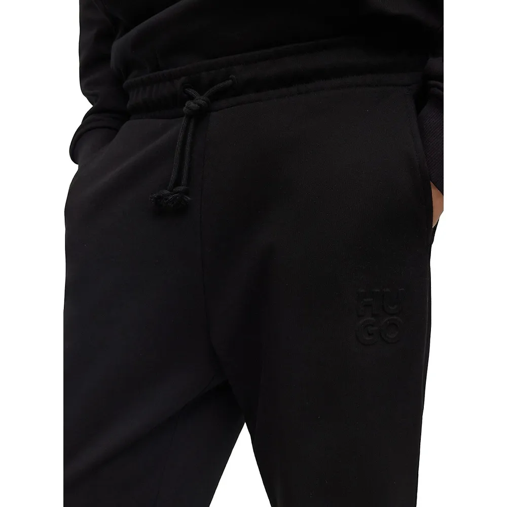 HUGO Relaxed Stacked Embossed Logo Trackpants