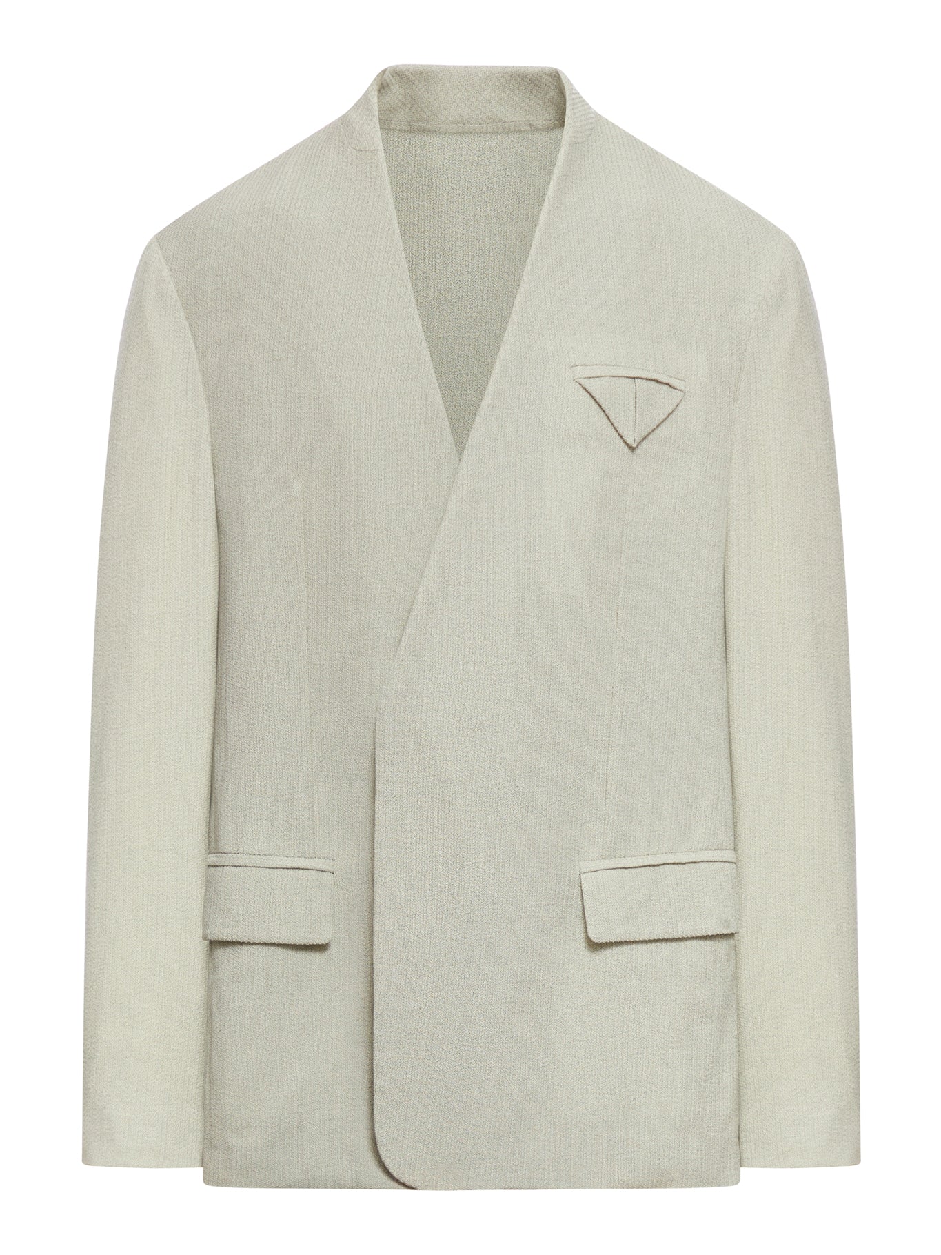 Jacket in mouliné wool and silk