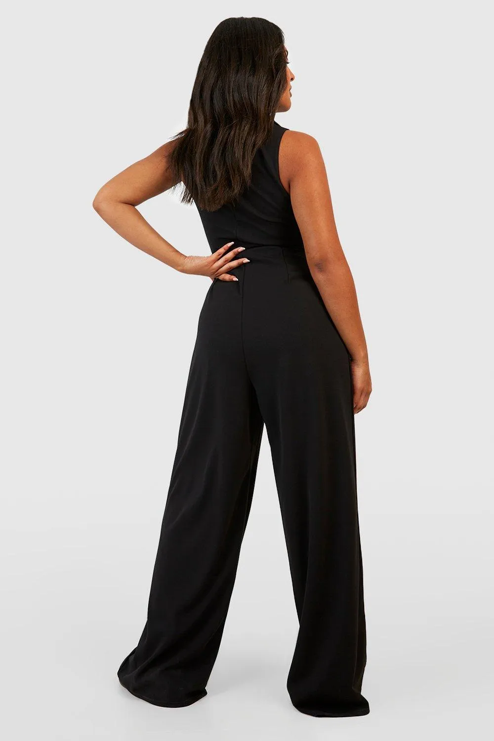 Jumpsuits | Plus Collar Waistcoat Detail Jumpsuit | boohoo