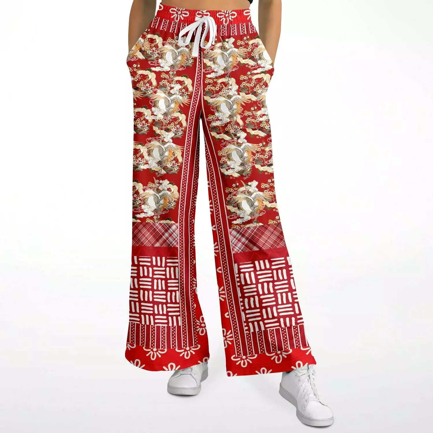 Kenzo Crane Eco-Poly Stretchy Phat Bellbottoms