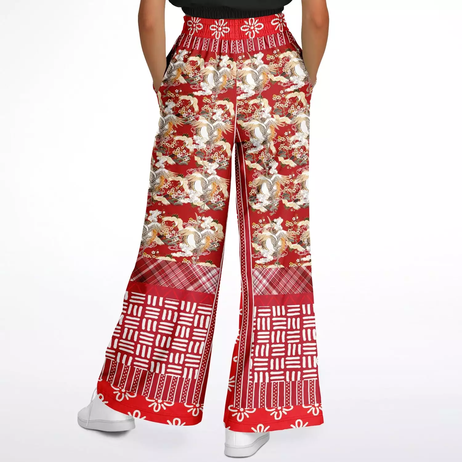 Kenzo Crane Eco-Poly Stretchy Phat Bellbottoms