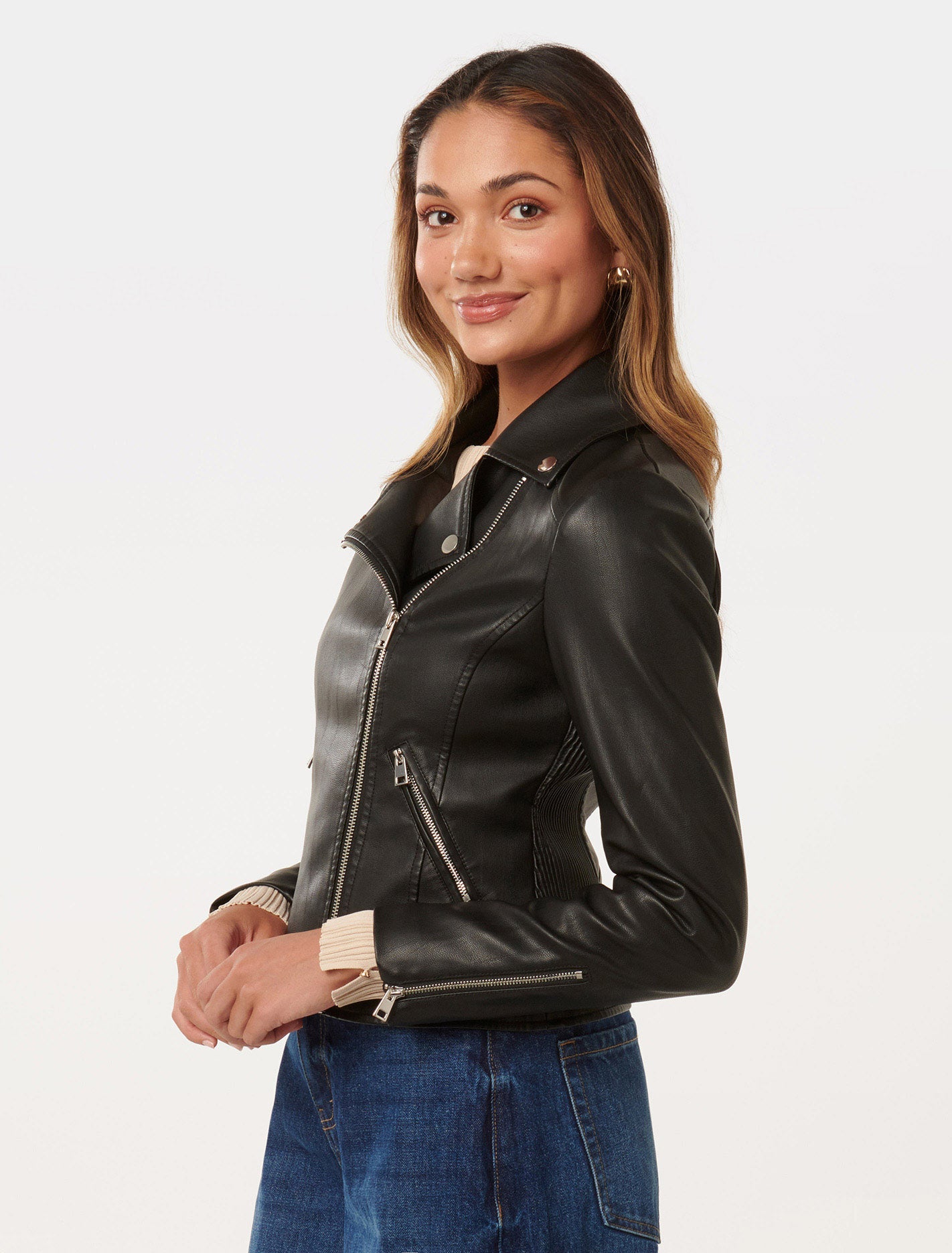 Kylie Petite Biker Jacket