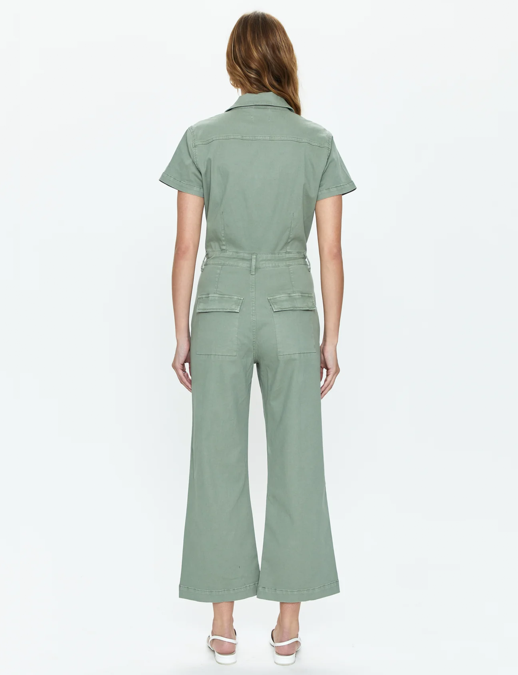 Makenna Wide Leg Jumpsuit, Calvary Olive