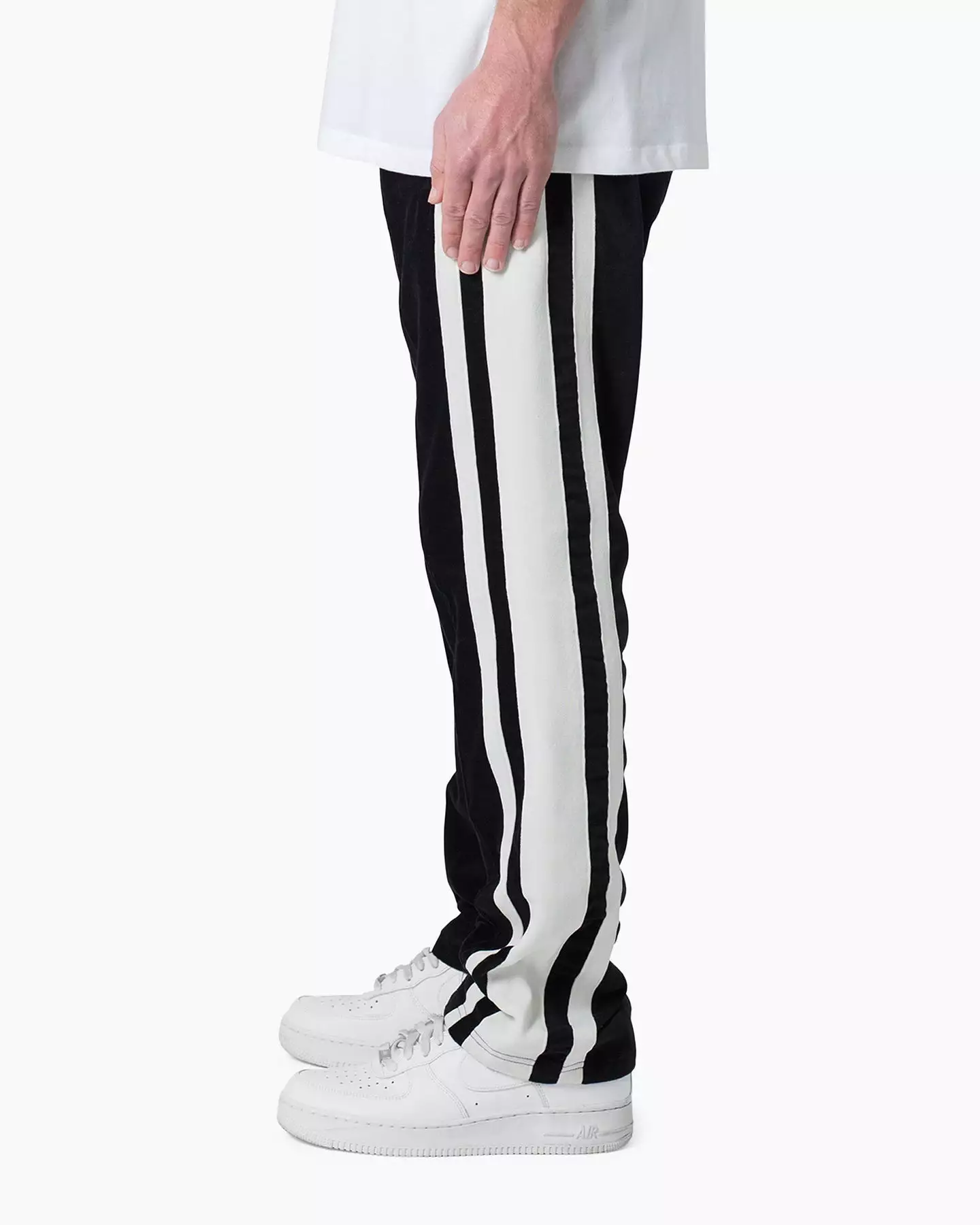 MNML Baggy Velour Trackpants Black