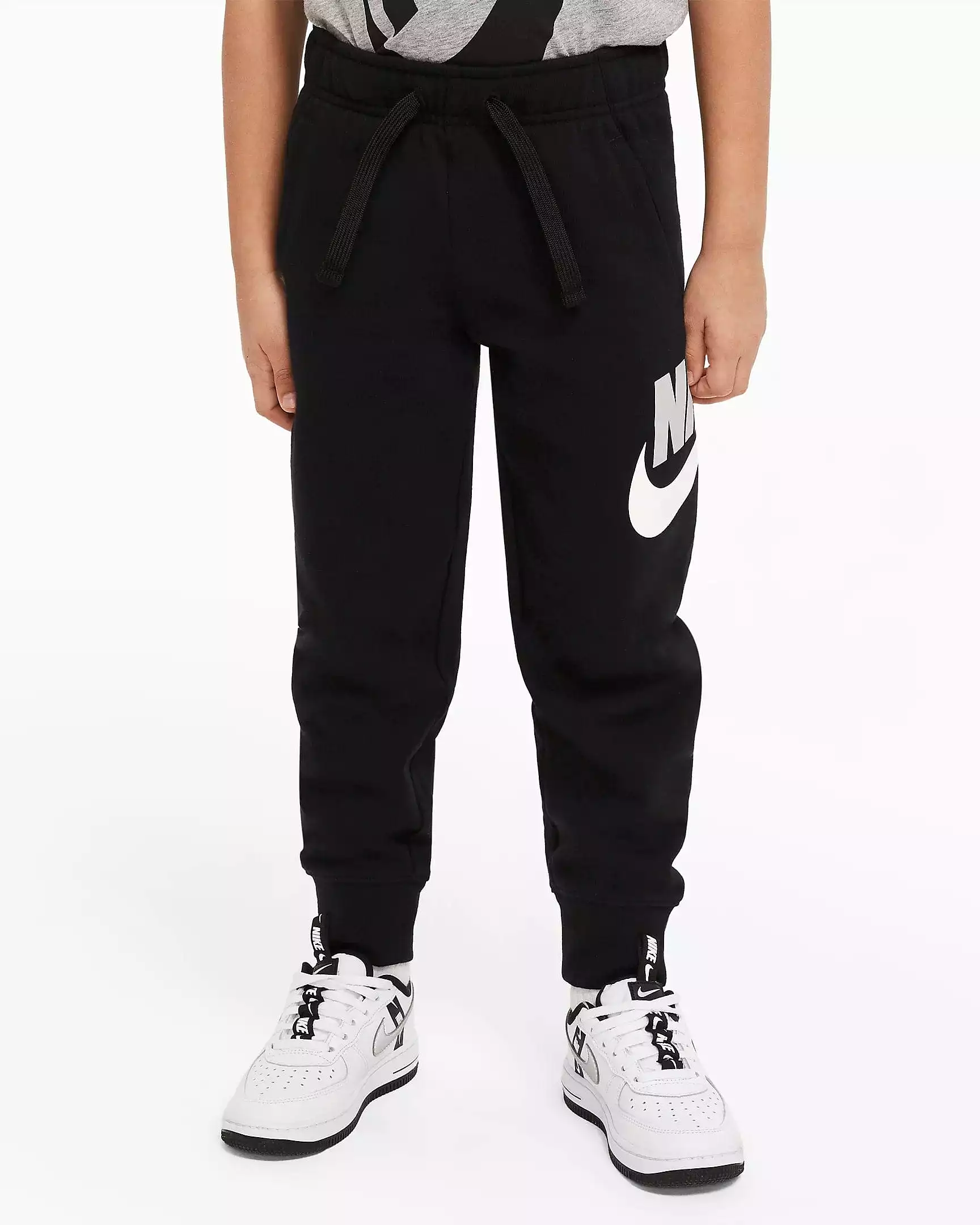 NIKE JUNIOR SPORTSWEAR CLUB FLEECE BLACK TRACKPANTS