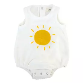 oh baby! Cotton Terry Bubble - Golden Sun Terry Applique - Snow