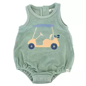 oh baby! Cotton Terry Bubble - Golf Cart Applique - Sage