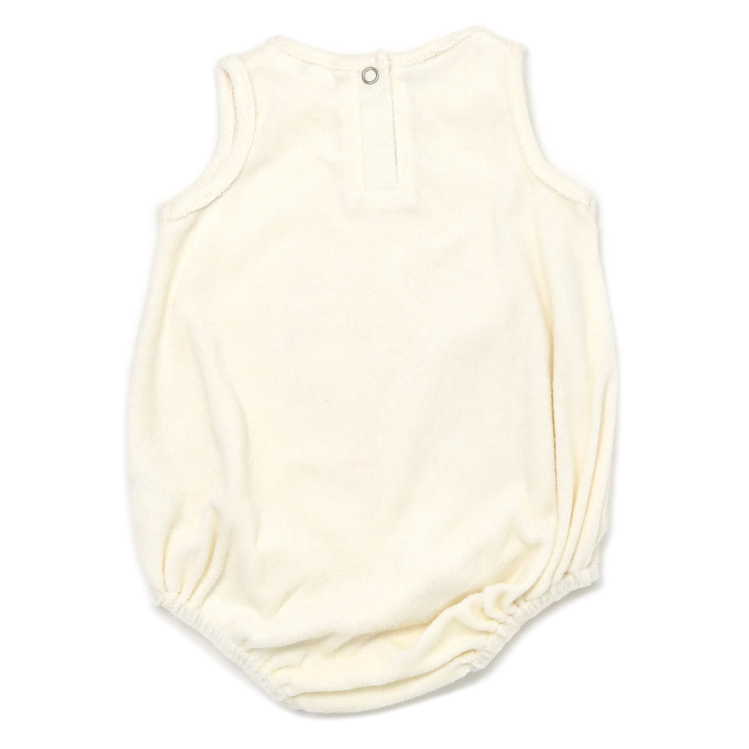 oh baby! Cotton Terry Bubble - Stacked BABY Pink Applique - Cream