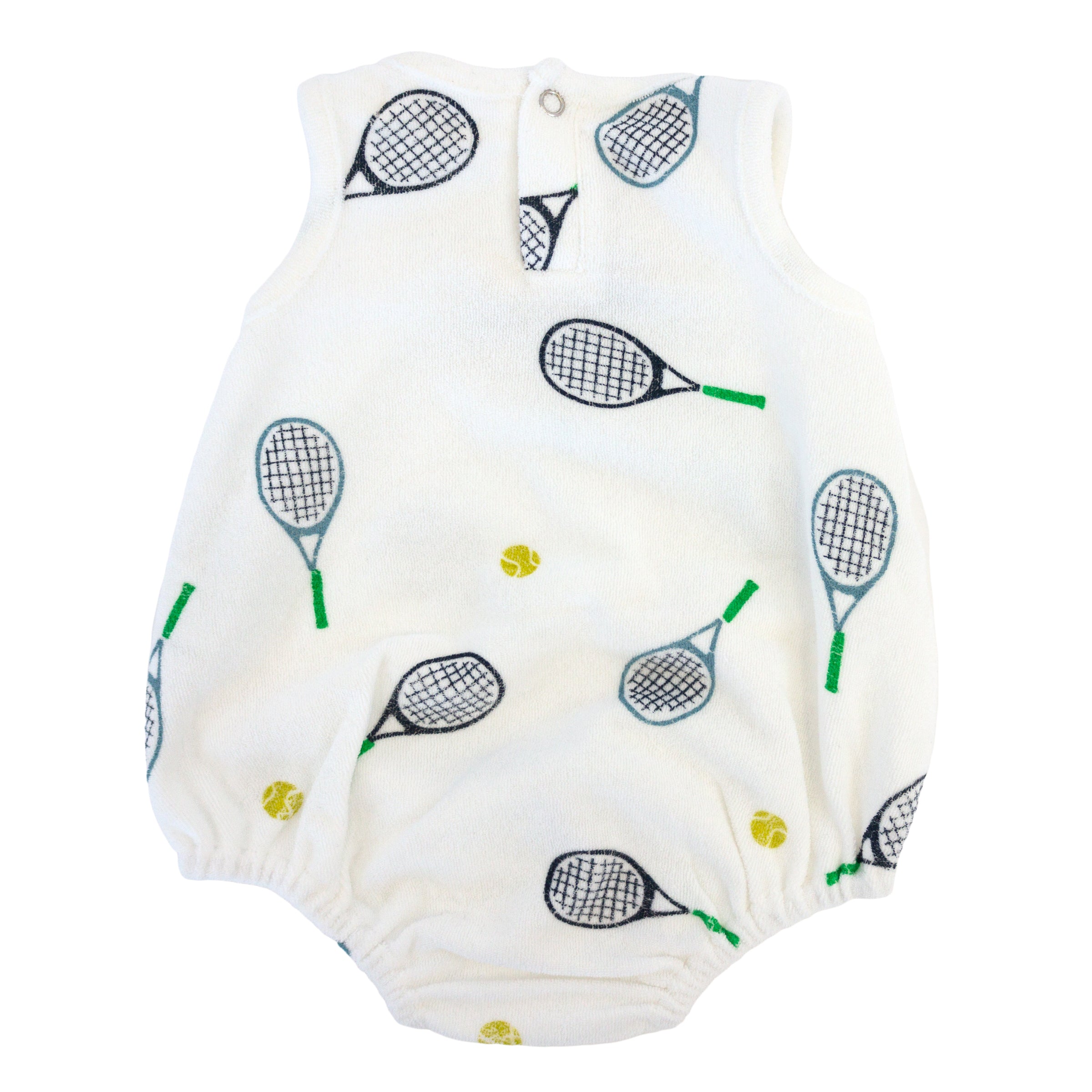 oh baby! Cotton Terry Bubble - Tennis Print - Snow