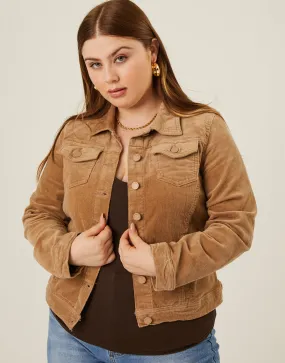 Plus Size Corduroy Jacket