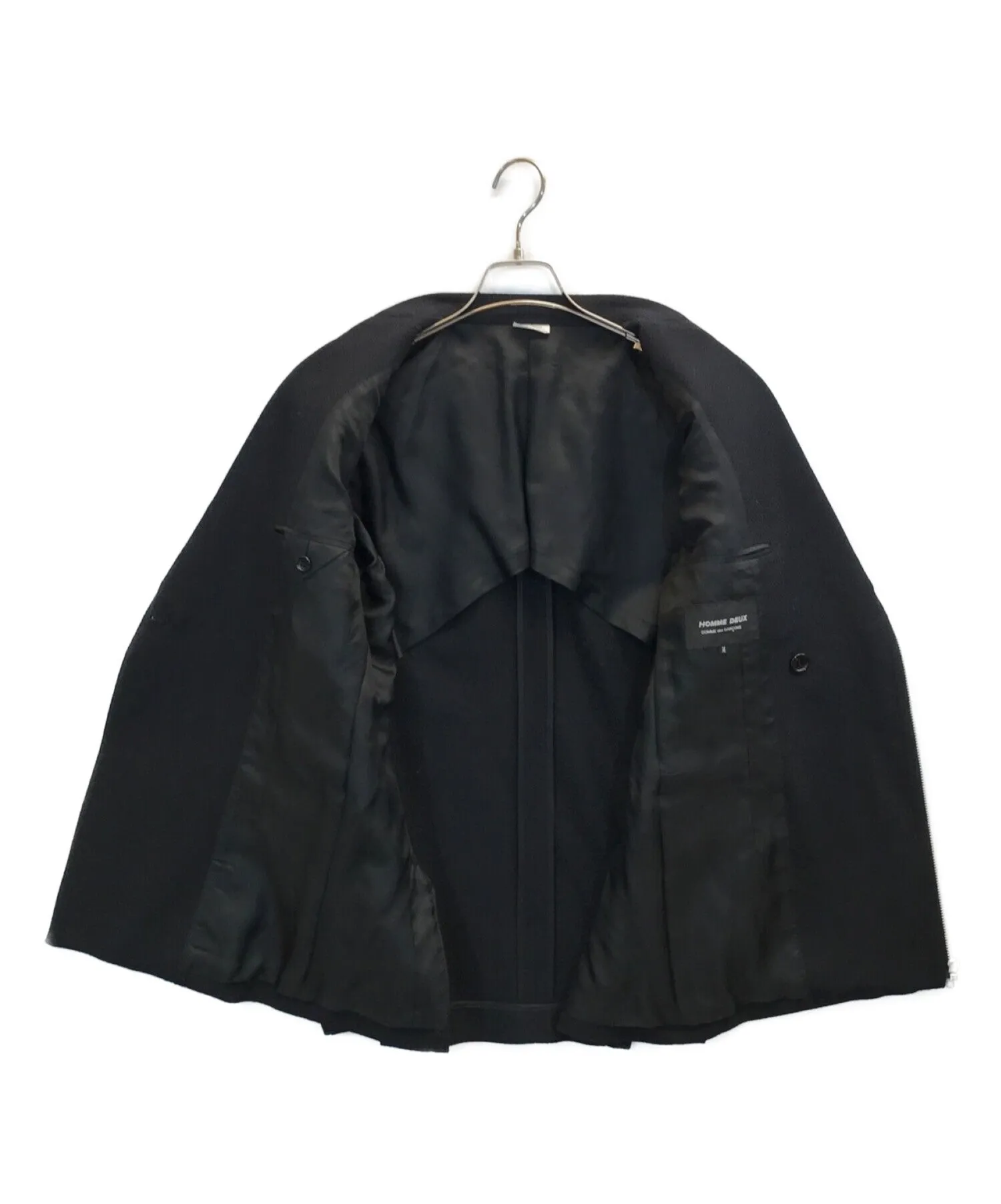 [Pre-owned] COMME des GARCONS HOMME DEUX Shrunken Wool Zip-Up Jacket Riders Type Double Jacket DK-J034