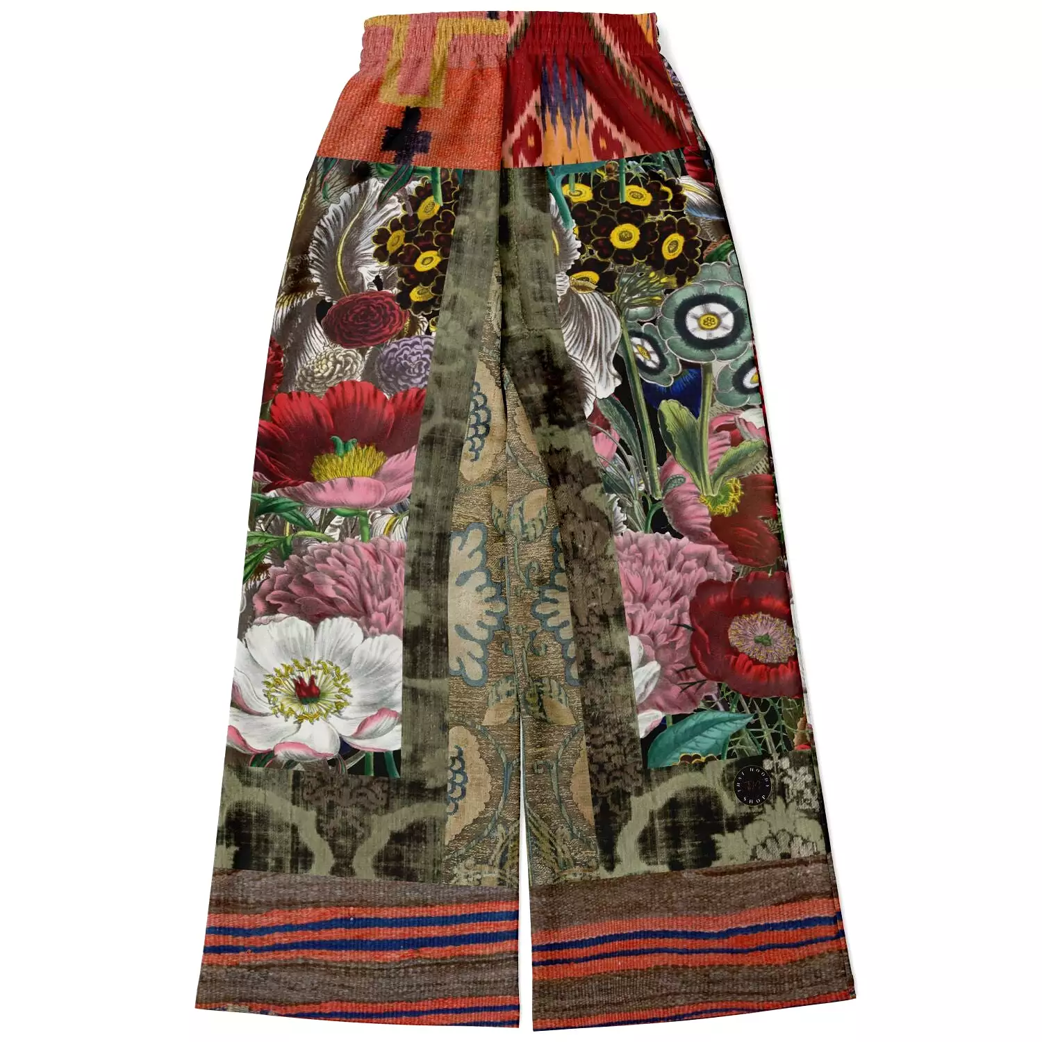 Remembering Woodstock Floral Eco-Poly Stretchy Phat Bellbottoms