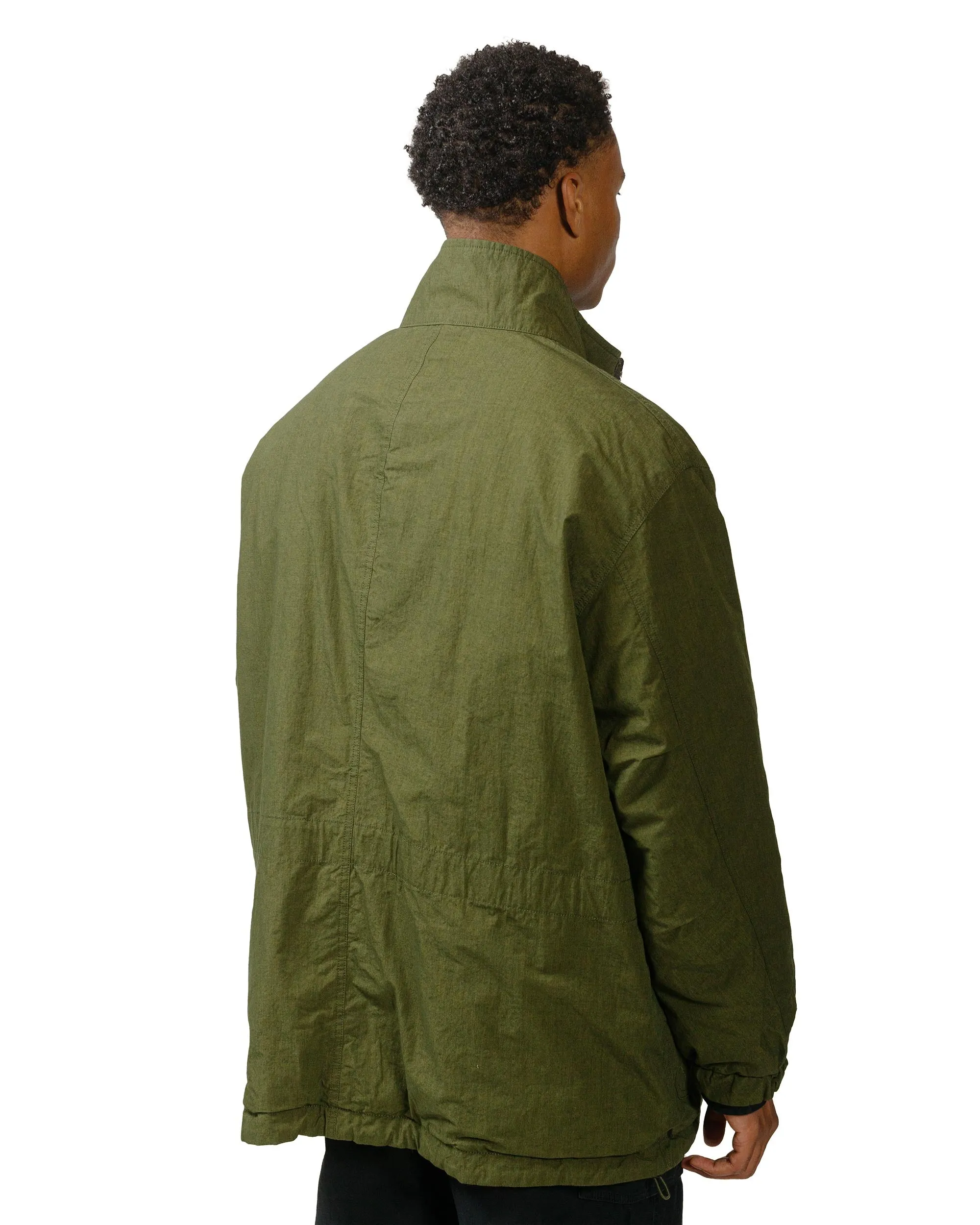 Sage de Cret High Density Cotton/Nylon Cotton/Polyester/Wool Twill Reversible Military Jacket Olive