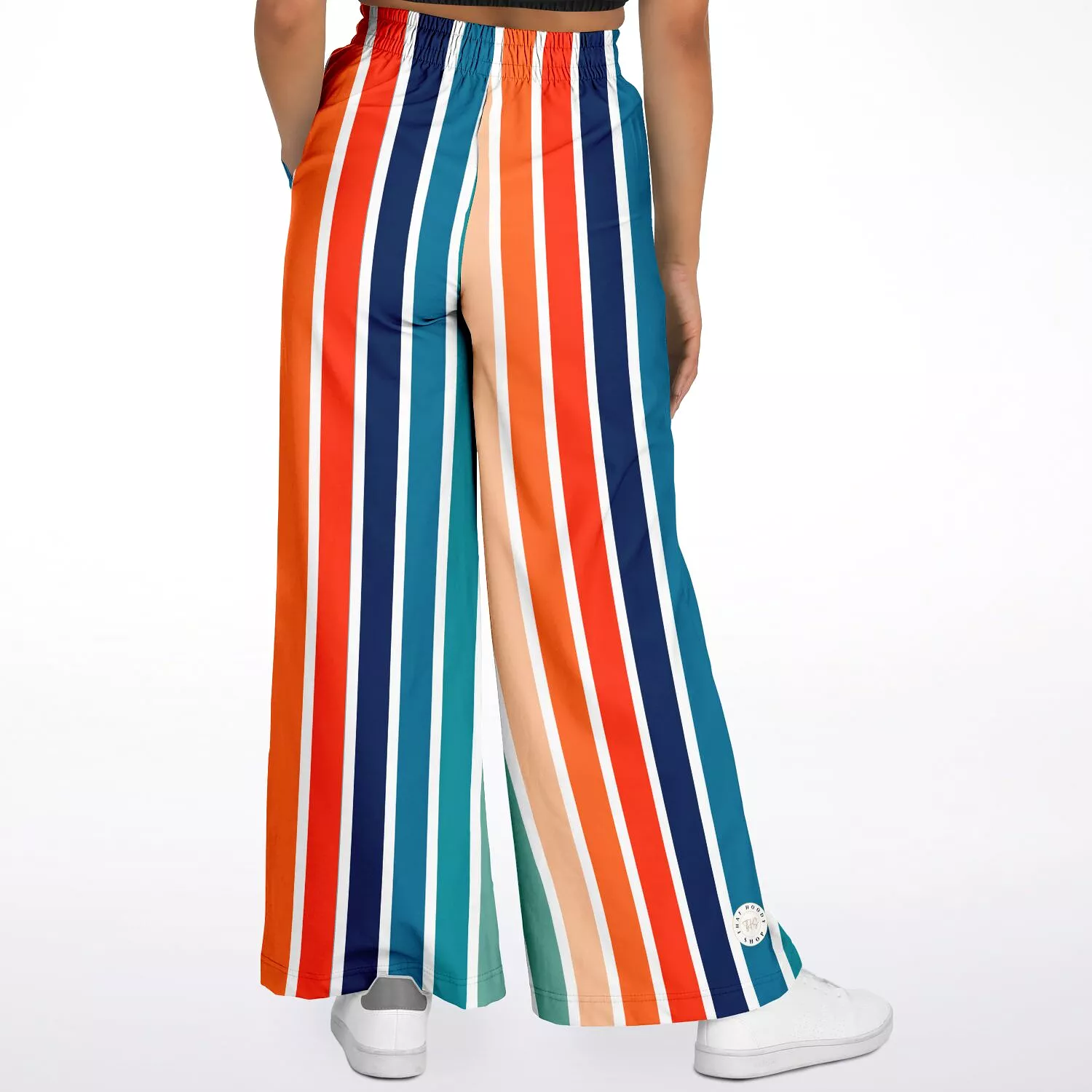 Salsa Time Striped Eco-Poly Stretchy Phat Bellbottoms