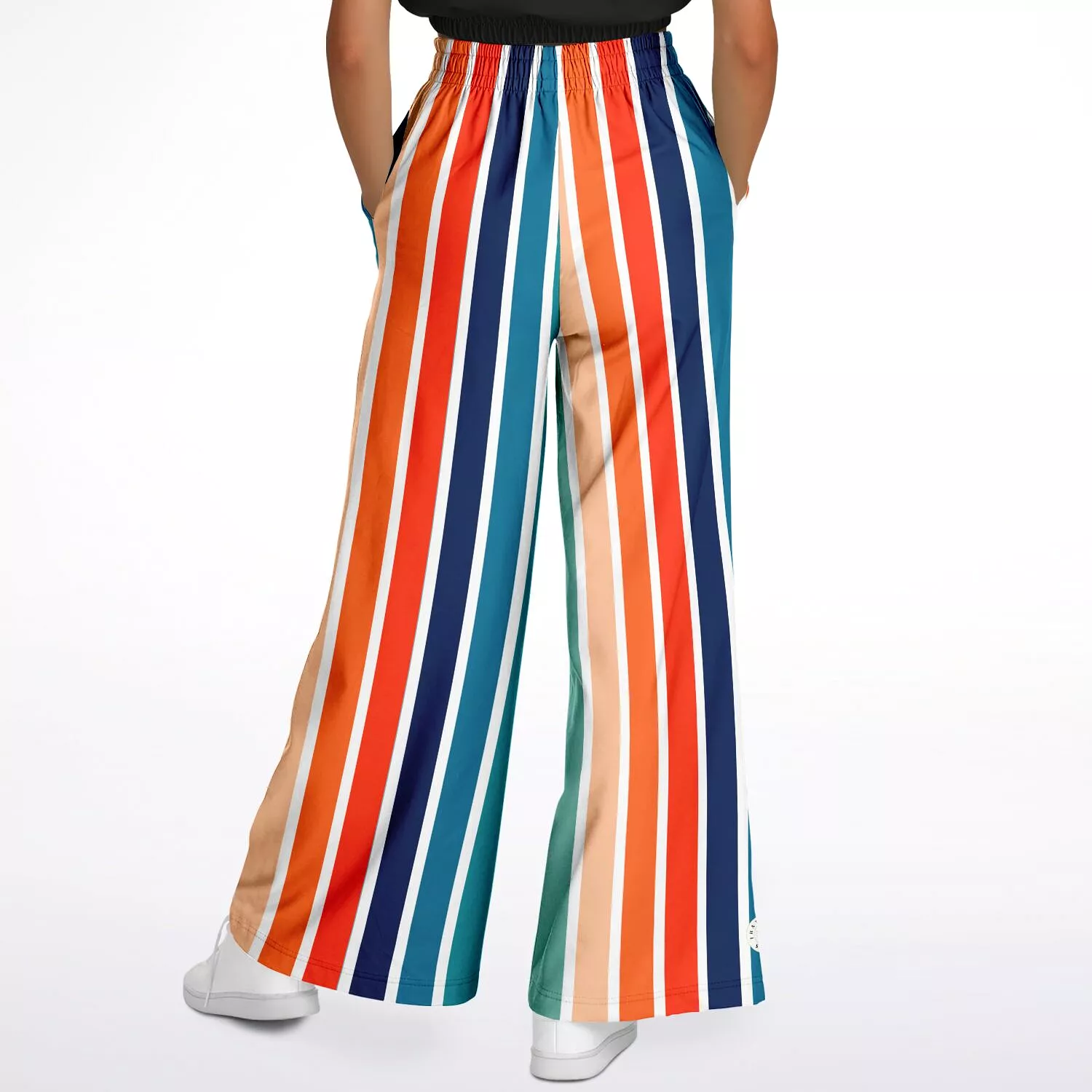 Salsa Time Striped Eco-Poly Stretchy Phat Bellbottoms