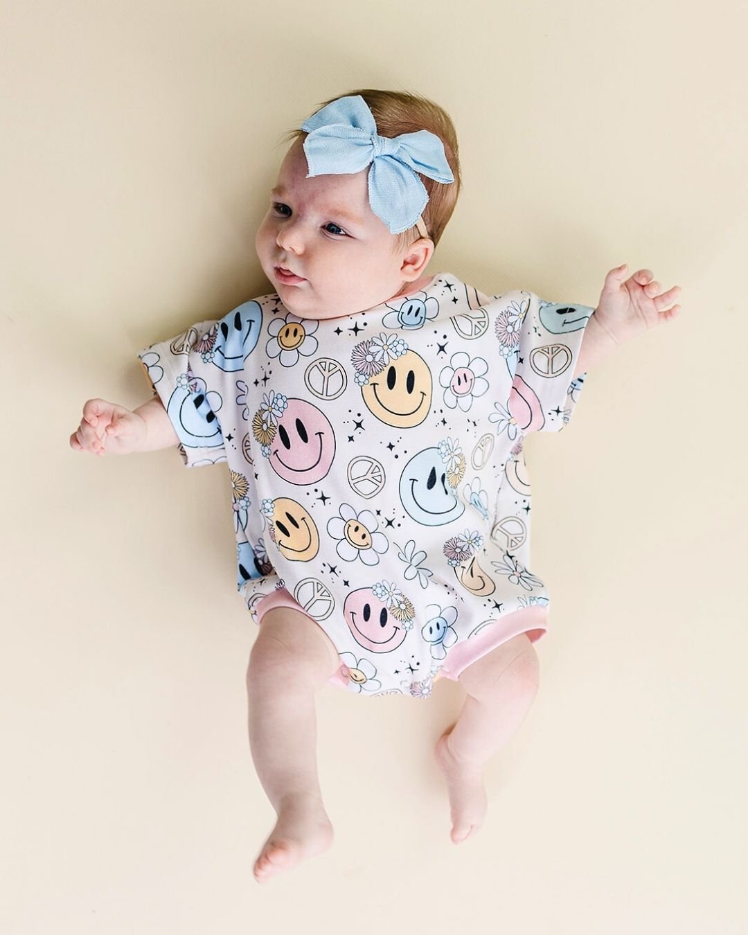 Short Sleeve Bubble Romper | Groovy Girl