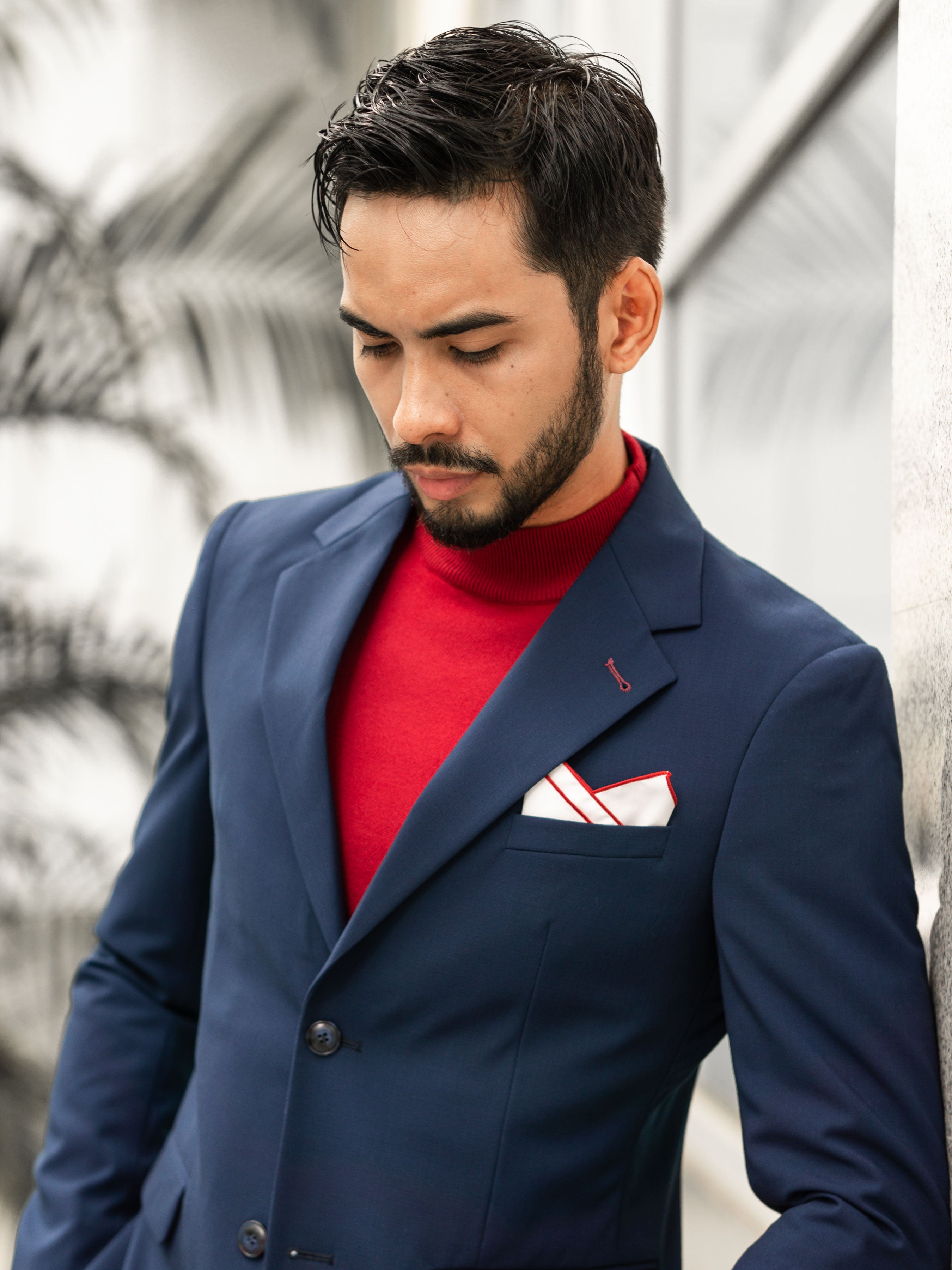 Single Breasted Suit Blazer - Royal Blue Plain (Notch Lapel)