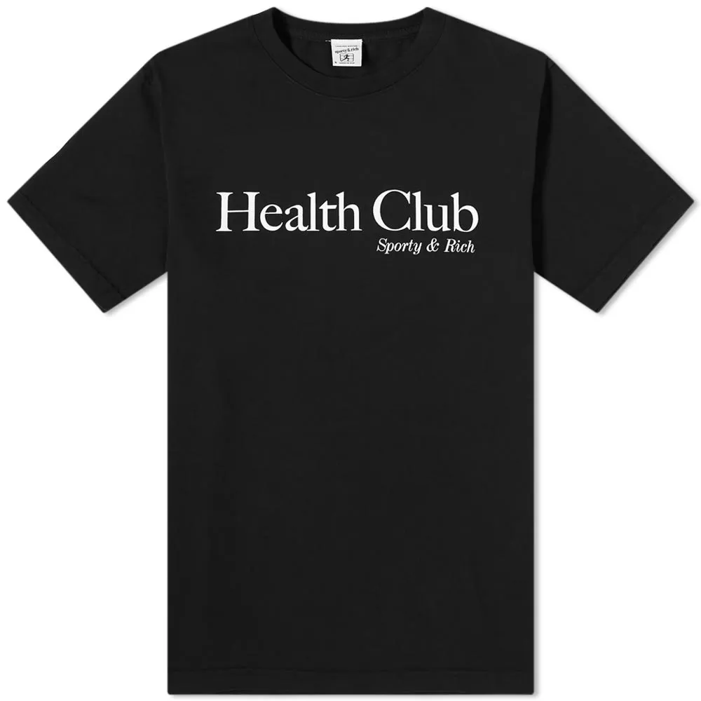 Sporty & Rich Health Club T-ShirtBlack & White