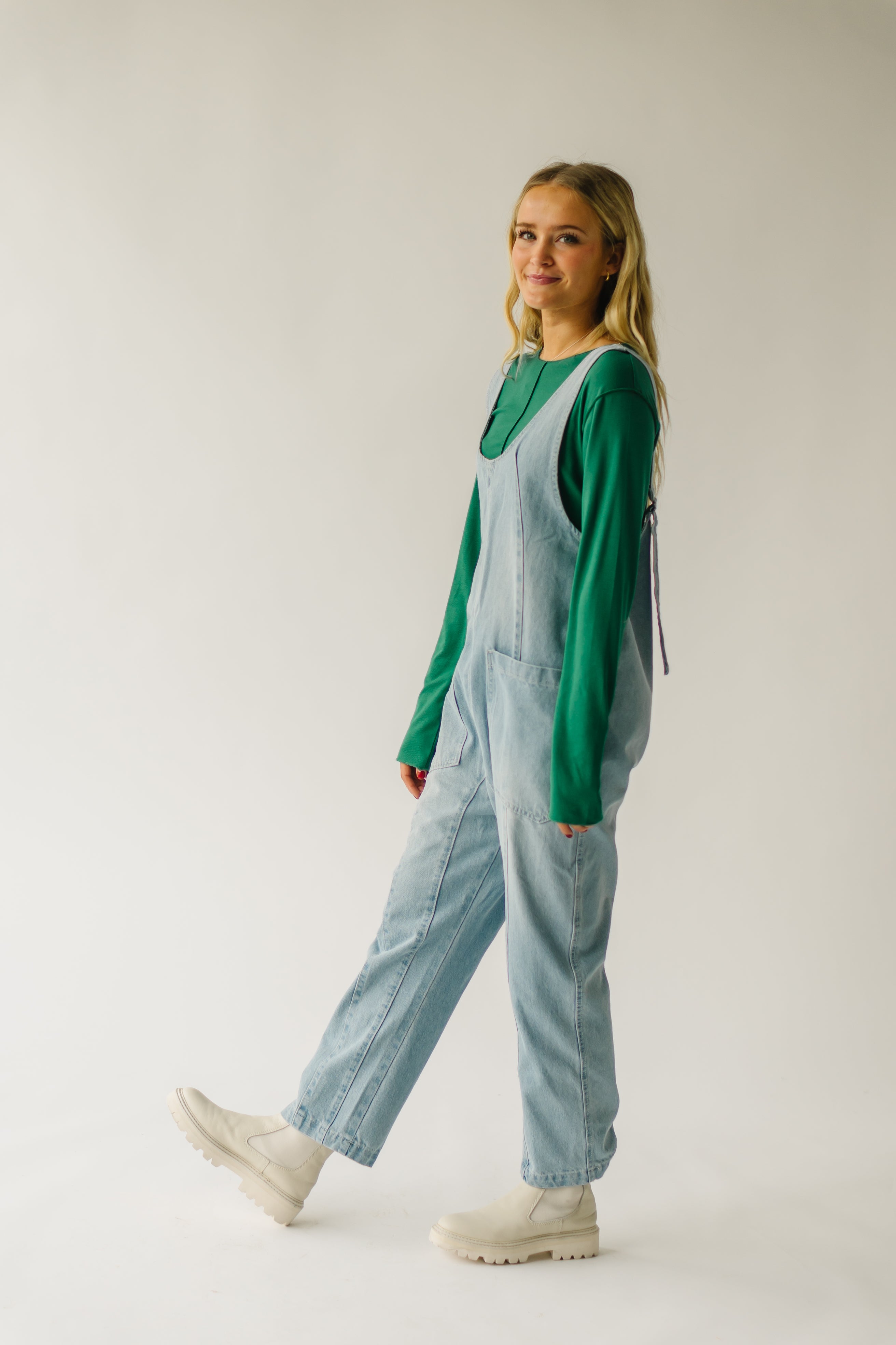 The Beckman Denim Overall in Light Blue