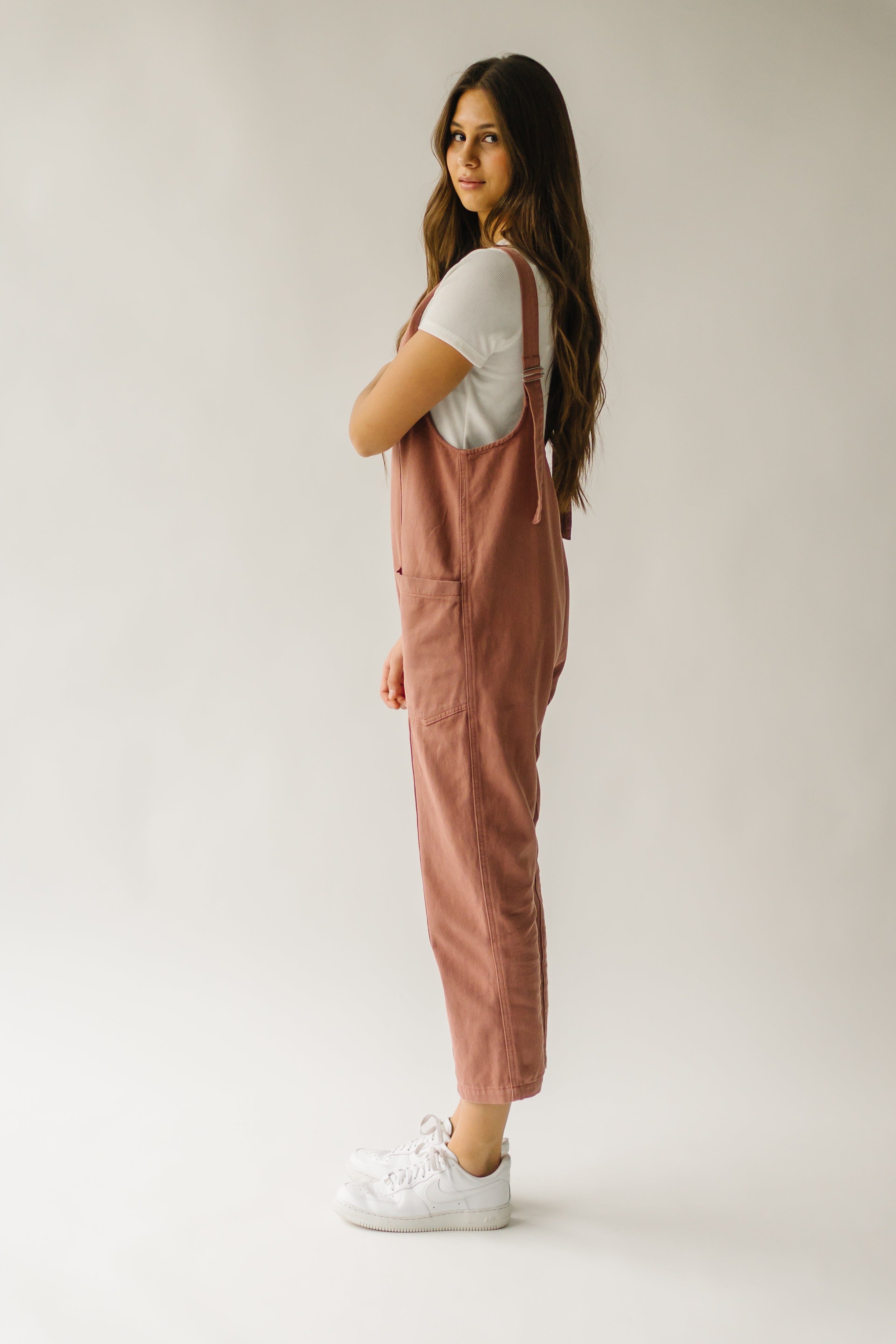 The Beckman Denim Overall in Rose