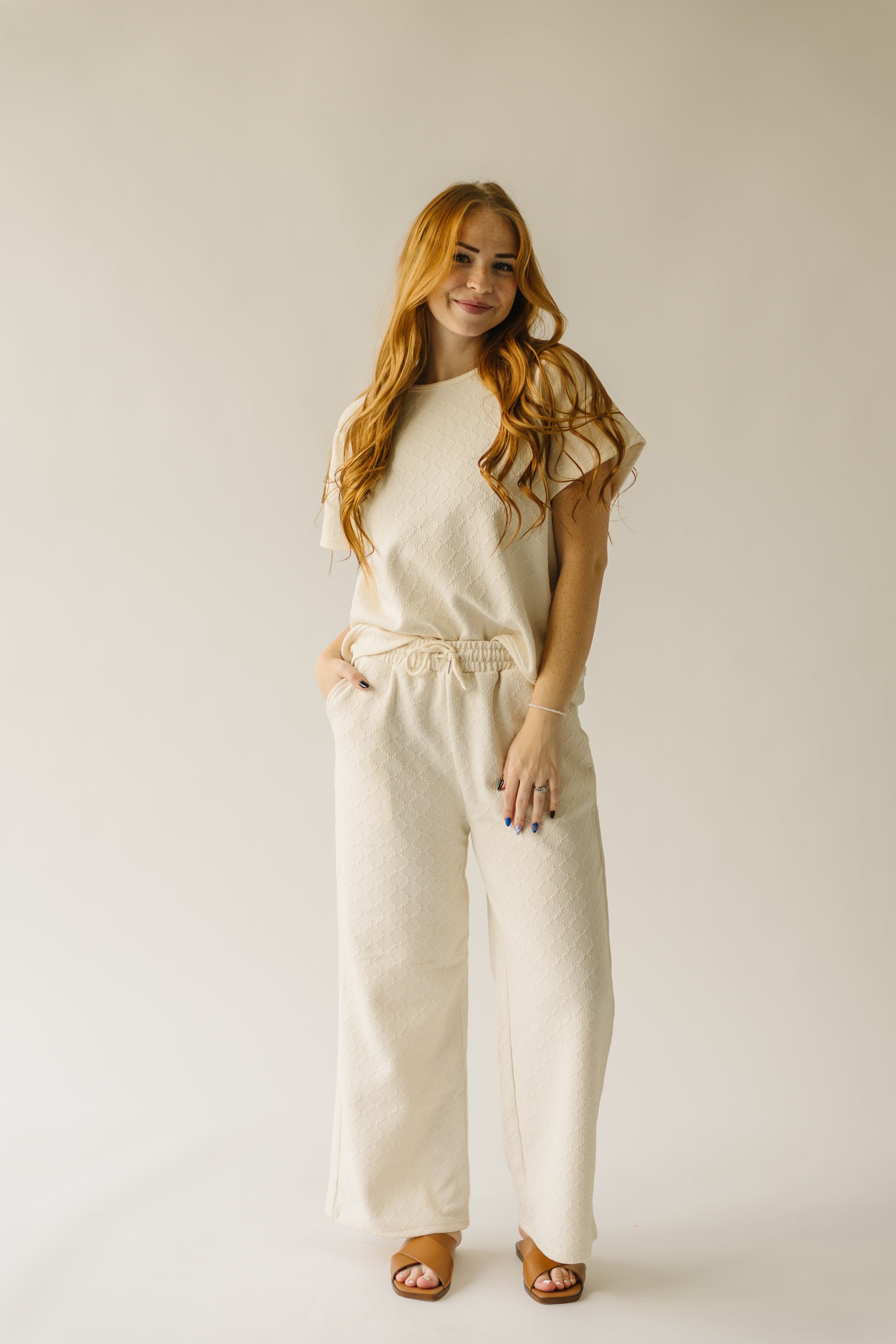 The Flockhart Textured Pant in Cream