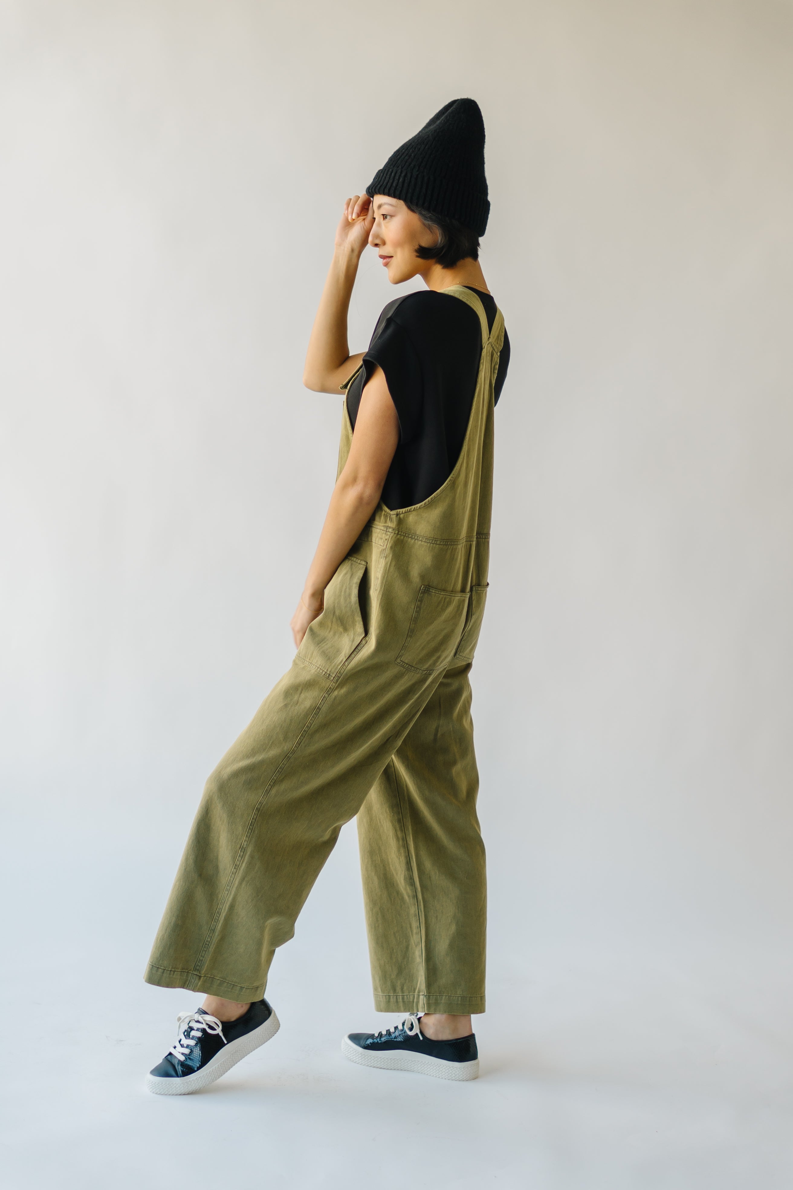 The Fortuna Wide Leg Jumpsuit in Olive