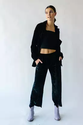 The Hannon Velvet Pants in Black