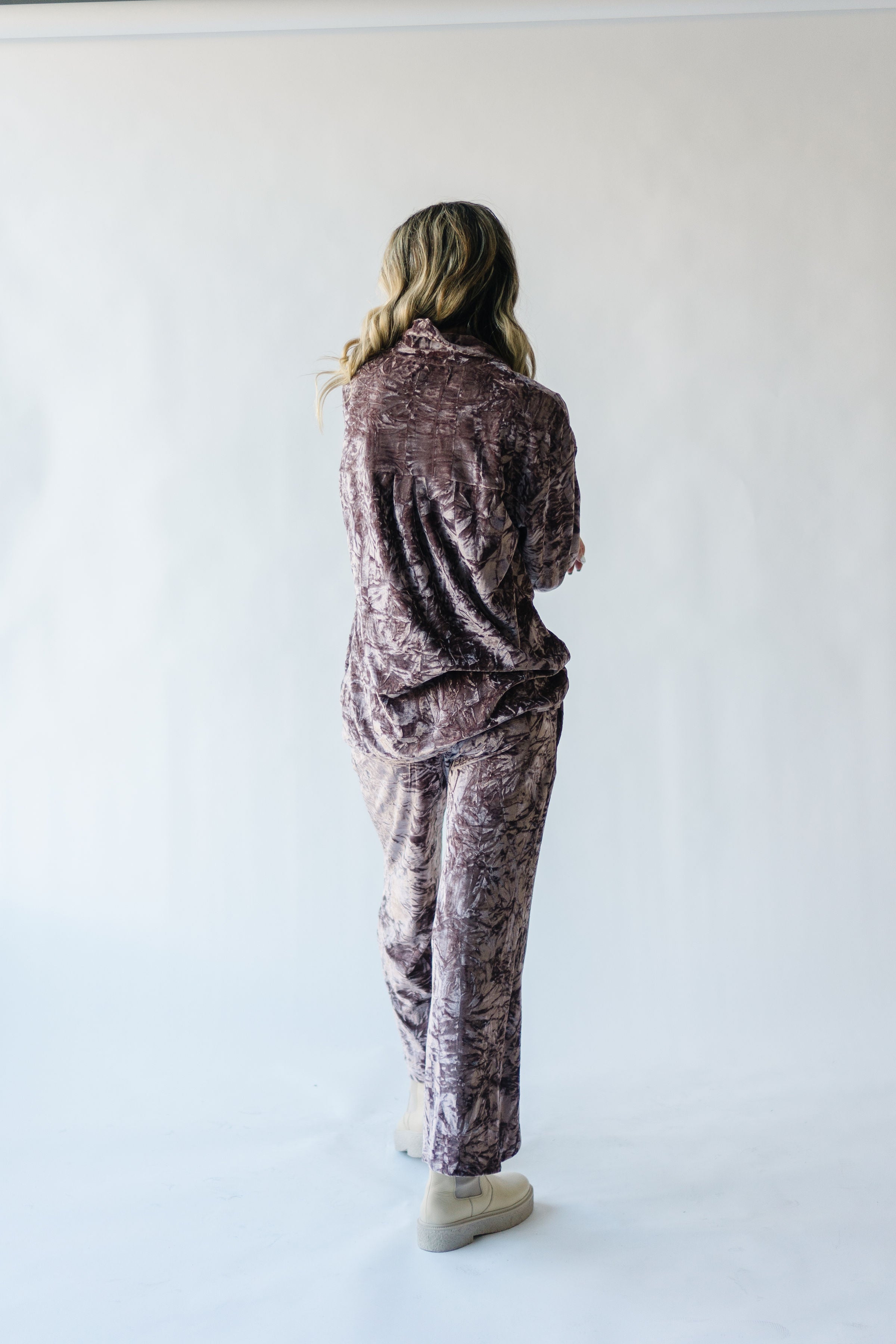 The Hannon Velvet Pants in Dusty Mauve